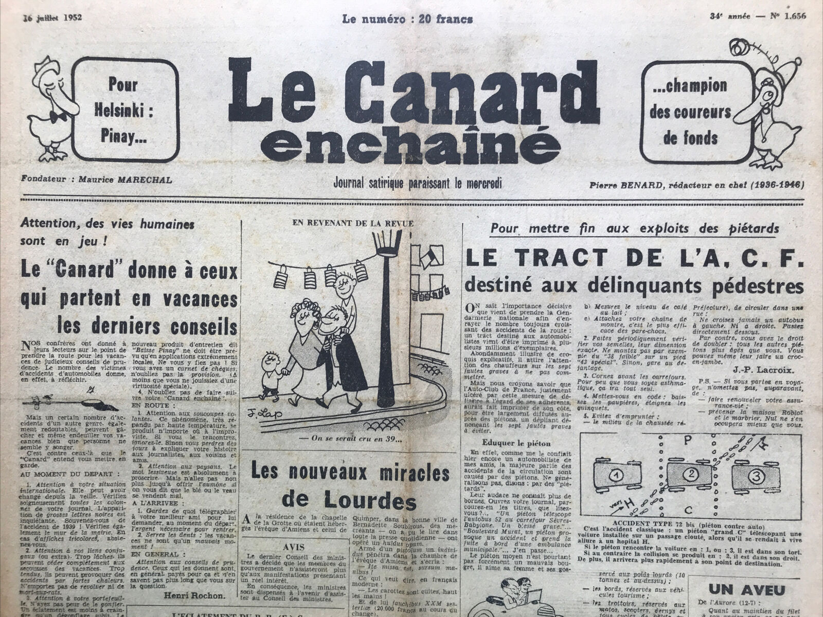 Couac ! | Acheter un Canard | Vente d'Anciens Journaux du Canard Enchaîné. Des Journaux Satiriques de Collection, Historiques & Authentiques de 1916 à 2004 ! | 1656