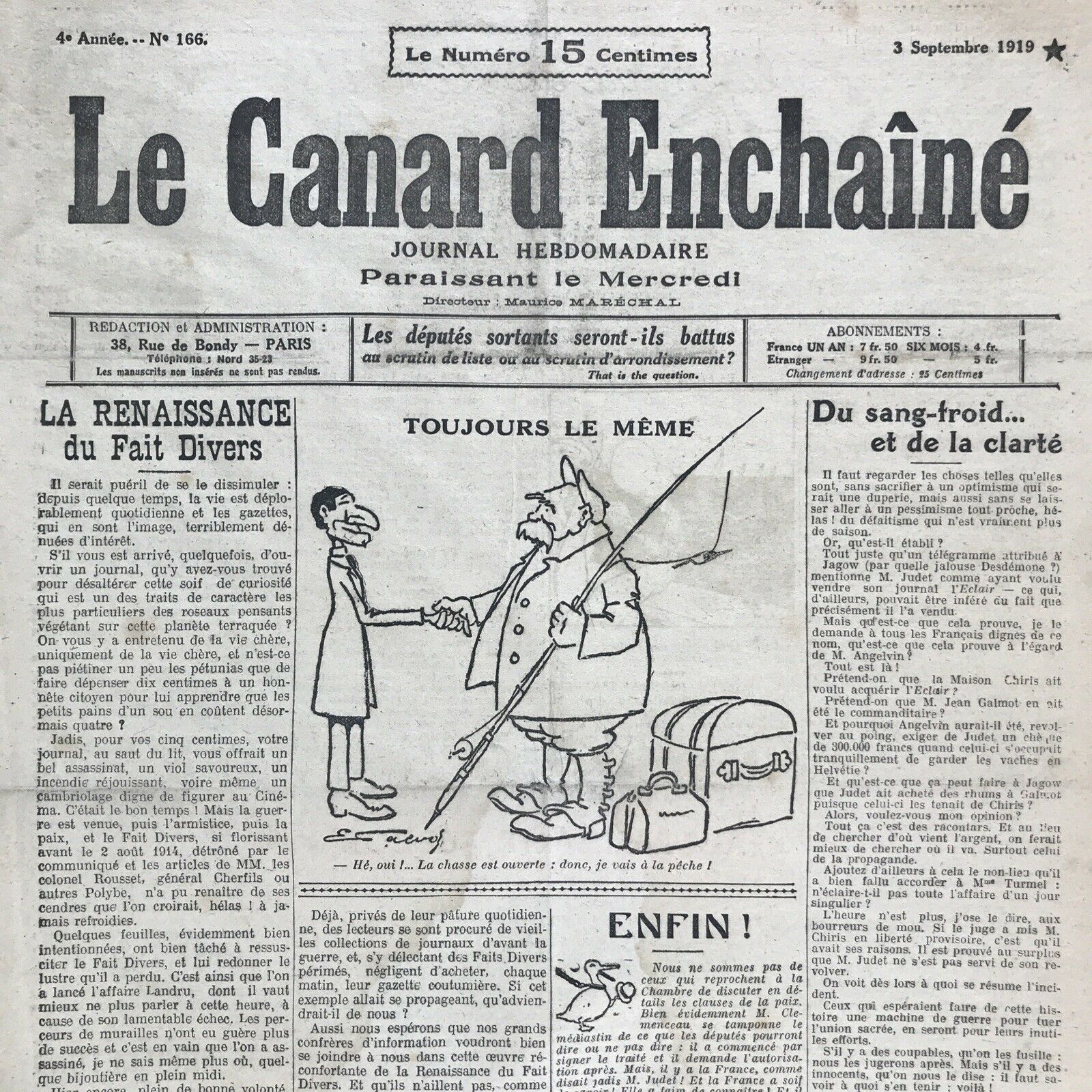 Couac ! | Acheter un Canard | Vente d'Anciens Journaux du Canard Enchaîné. Des Journaux Satiriques de Collection, Historiques & Authentiques de 1916 à 2004 ! | 166