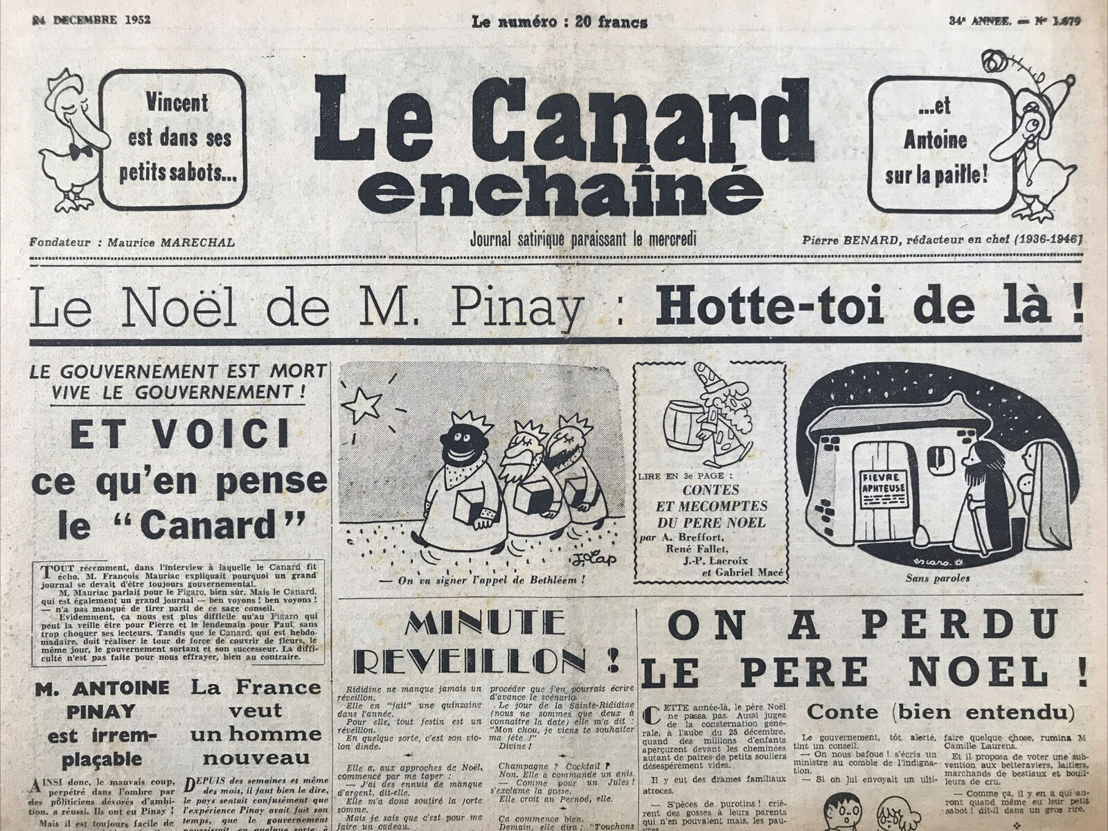 Couac ! | Acheter un Canard | Vente d'Anciens Journaux du Canard Enchaîné. Des Journaux Satiriques de Collection, Historiques & Authentiques de 1916 à 2004 ! | 1679