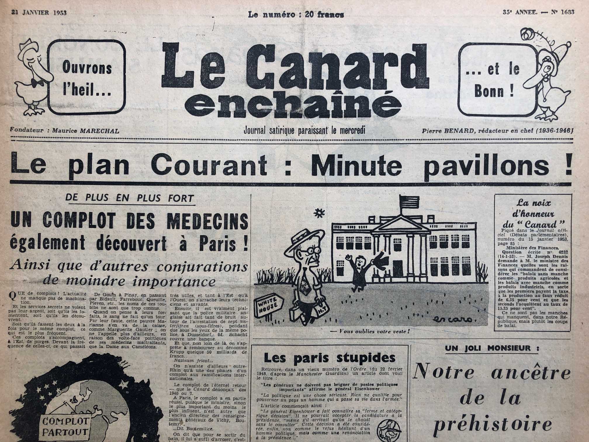 Couac ! | Acheter un Canard | Vente d'Anciens Journaux du Canard Enchaîné. Des Journaux Satiriques de Collection, Historiques & Authentiques de 1916 à 2004 ! | 1683 1