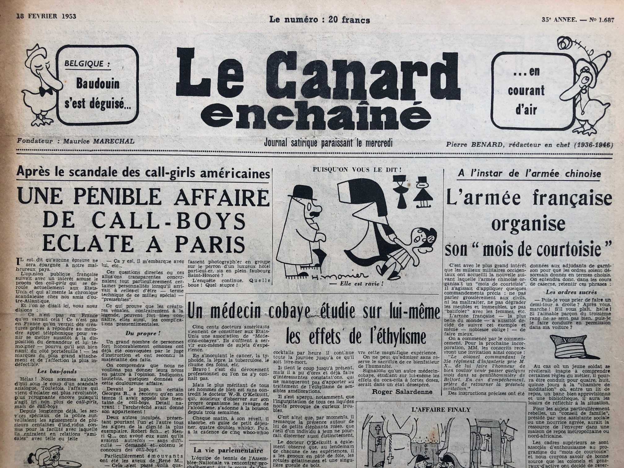 Couac ! | Acheter un Canard | Vente d'Anciens Journaux du Canard Enchaîné. Des Journaux Satiriques de Collection, Historiques & Authentiques de 1916 à 2004 ! | 1687 1