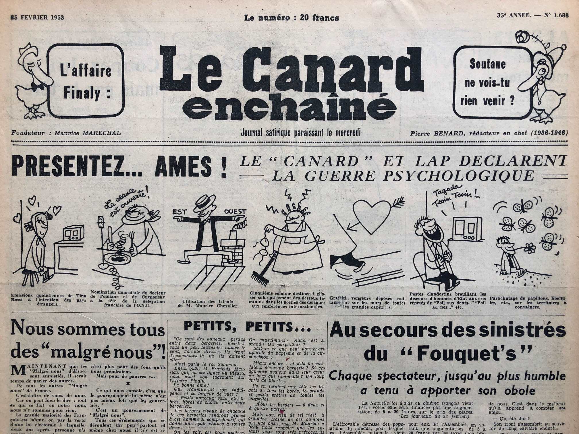 Couac ! | Acheter un Canard | Vente d'Anciens Journaux du Canard Enchaîné. Des Journaux Satiriques de Collection, Historiques & Authentiques de 1916 à 2004 ! | 1688 2