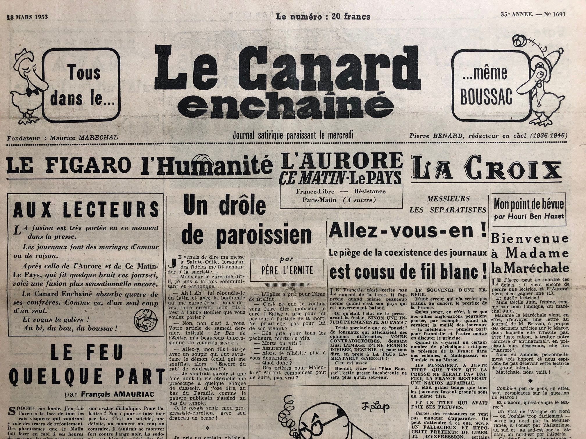 Couac ! | Acheter un Canard | Vente d'Anciens Journaux du Canard Enchaîné. Des Journaux Satiriques de Collection, Historiques & Authentiques de 1916 à 2004 ! | 1691 4