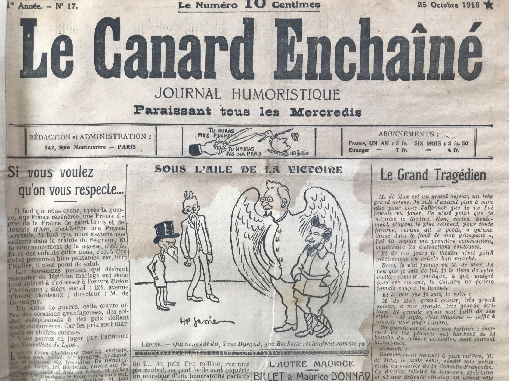 Couac ! | Acheter un Canard | Vente d'Anciens Journaux du Canard Enchaîné. Des Journaux Satiriques de Collection, Historiques & Authentiques de 1916 à 2004 ! | 17 3