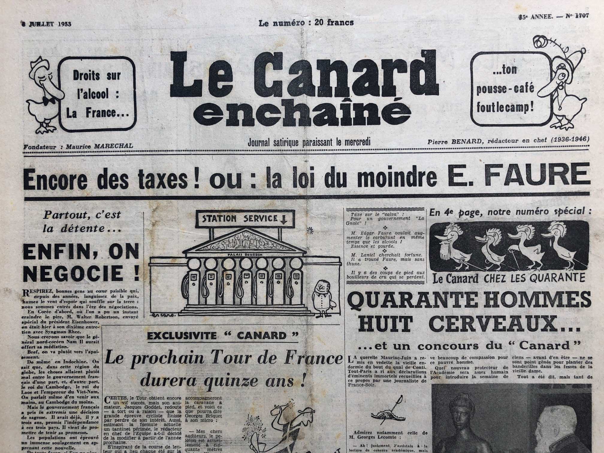 Couac ! | Acheter un Canard | Vente d'Anciens Journaux du Canard Enchaîné. Des Journaux Satiriques de Collection, Historiques & Authentiques de 1916 à 2004 ! | 1707 3