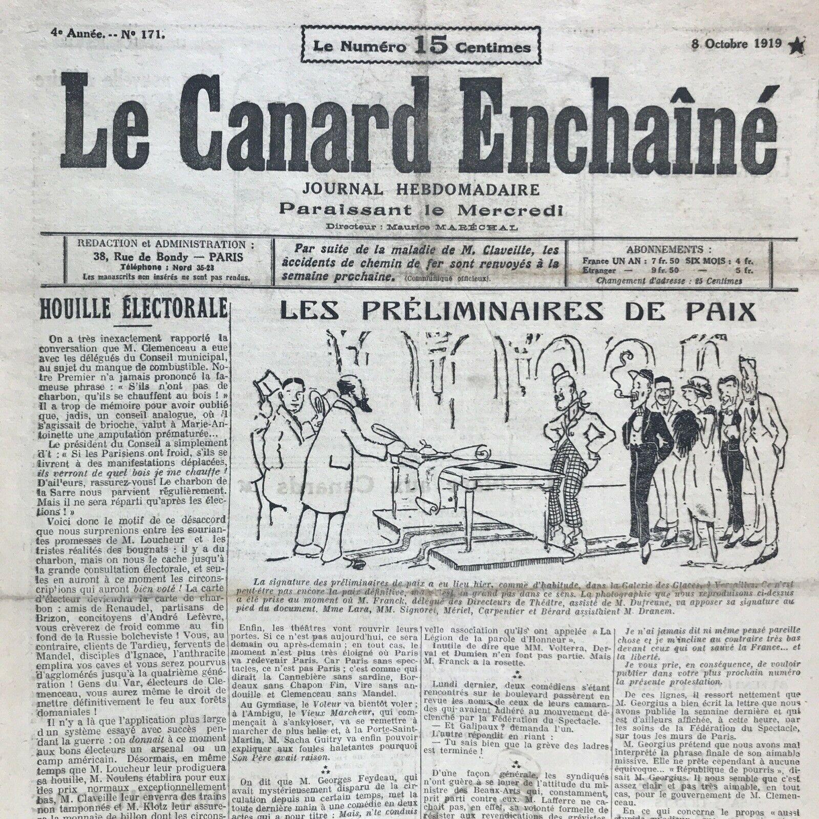 Couac ! | Acheter un Canard | Vente d'Anciens Journaux du Canard Enchaîné. Des Journaux Satiriques de Collection, Historiques & Authentiques de 1916 à 2004 ! | 171