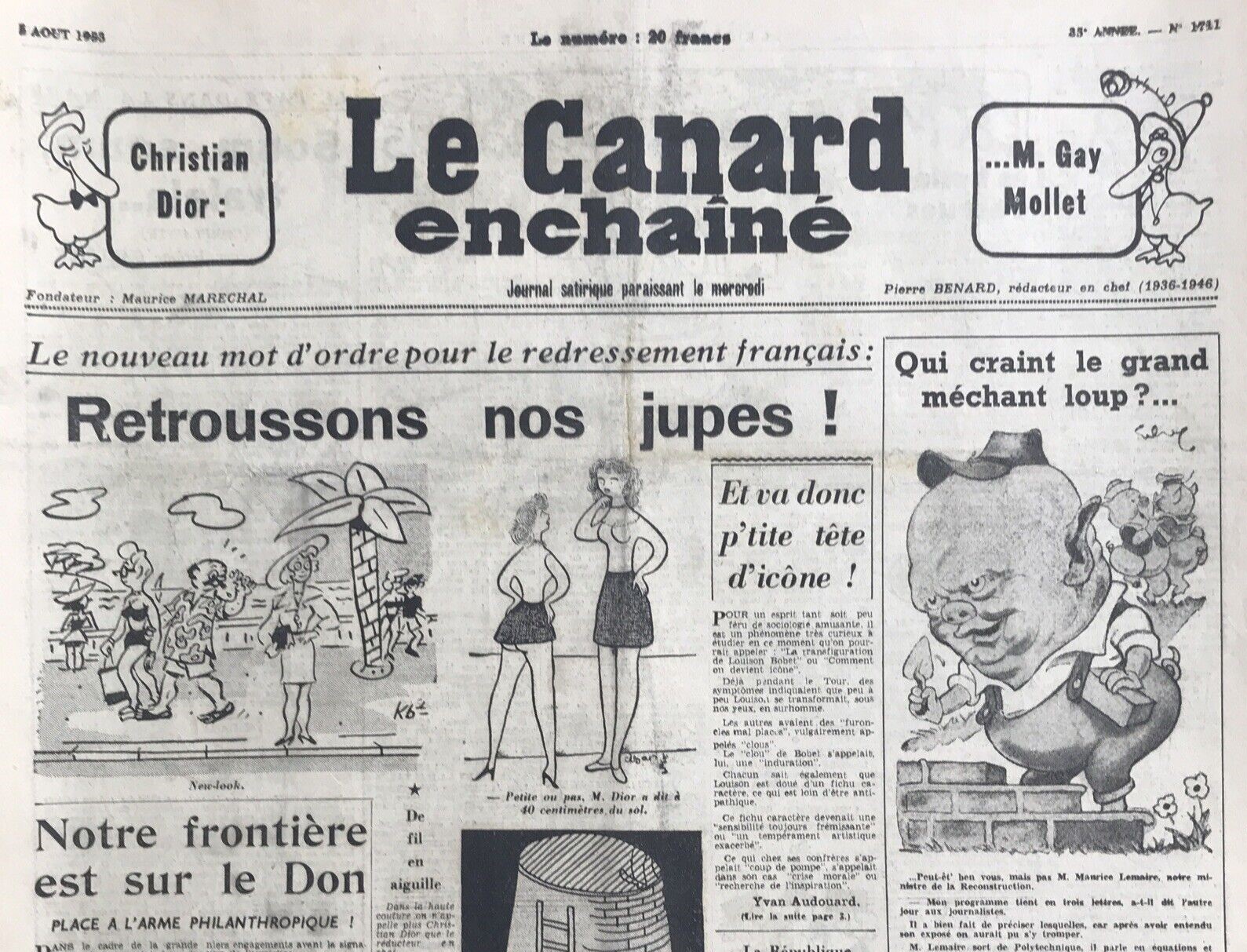 Couac ! | Acheter un Canard | Vente d'Anciens Journaux du Canard Enchaîné. Des Journaux Satiriques de Collection, Historiques & Authentiques de 1916 à 2004 ! | 1711 1