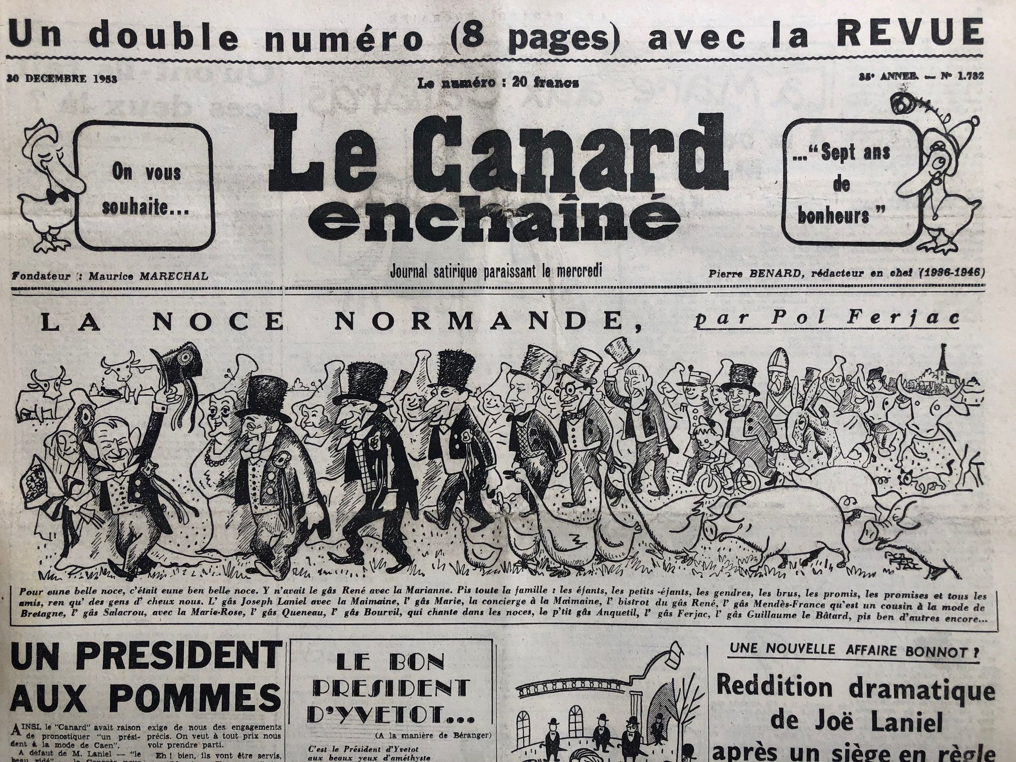 Couac ! | Acheter un Canard | Vente d'Anciens Journaux du Canard Enchaîné. Des Journaux Satiriques de Collection, Historiques & Authentiques de 1916 à 2004 ! | 1732 2