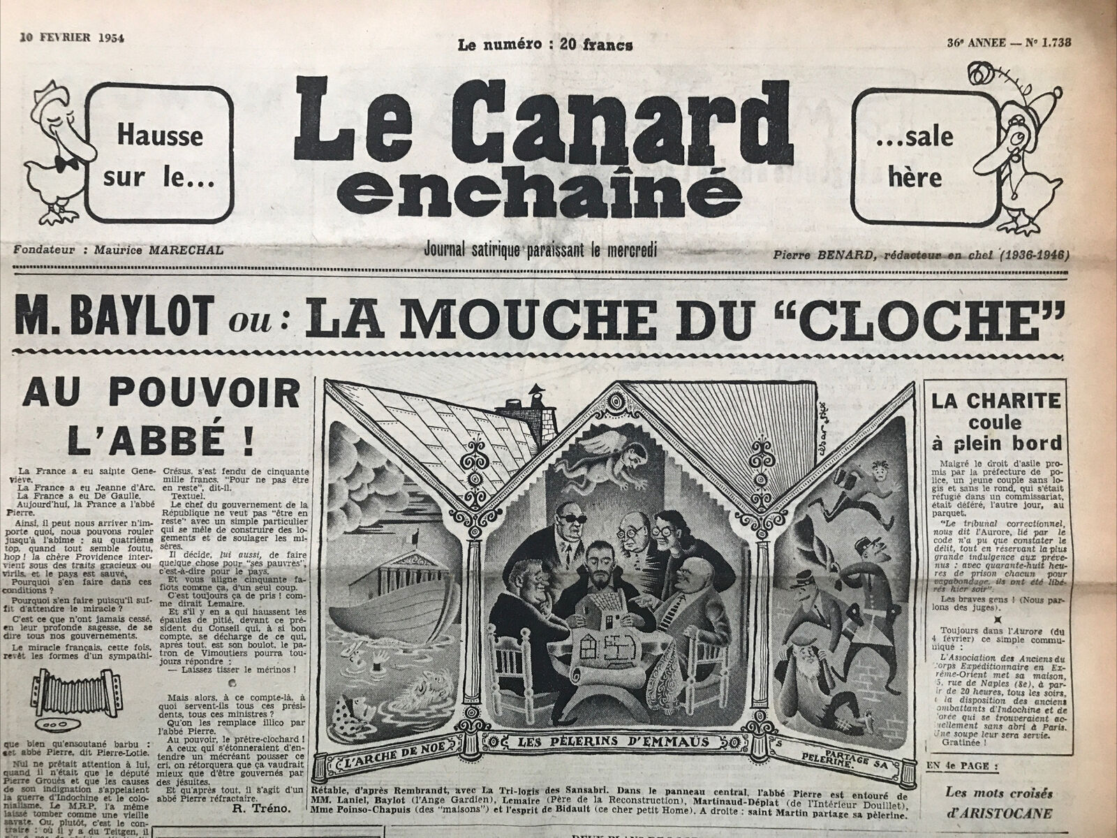 Couac ! | Acheter un Canard | Vente d'Anciens Journaux du Canard Enchaîné. Des Journaux Satiriques de Collection, Historiques & Authentiques de 1916 à 2004 ! | 1738