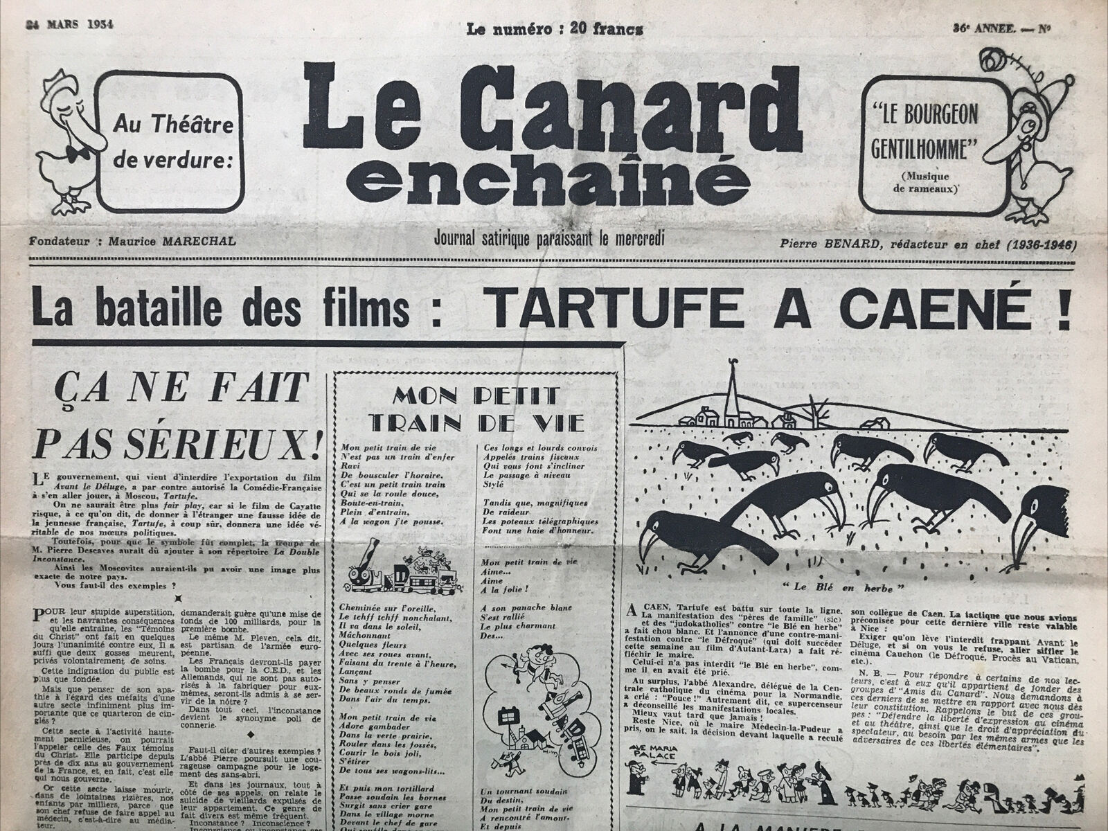 Couac ! | Acheter un Canard | Vente d'Anciens Journaux du Canard Enchaîné. Des Journaux Satiriques de Collection, Historiques & Authentiques de 1916 à 2004 ! | 1744