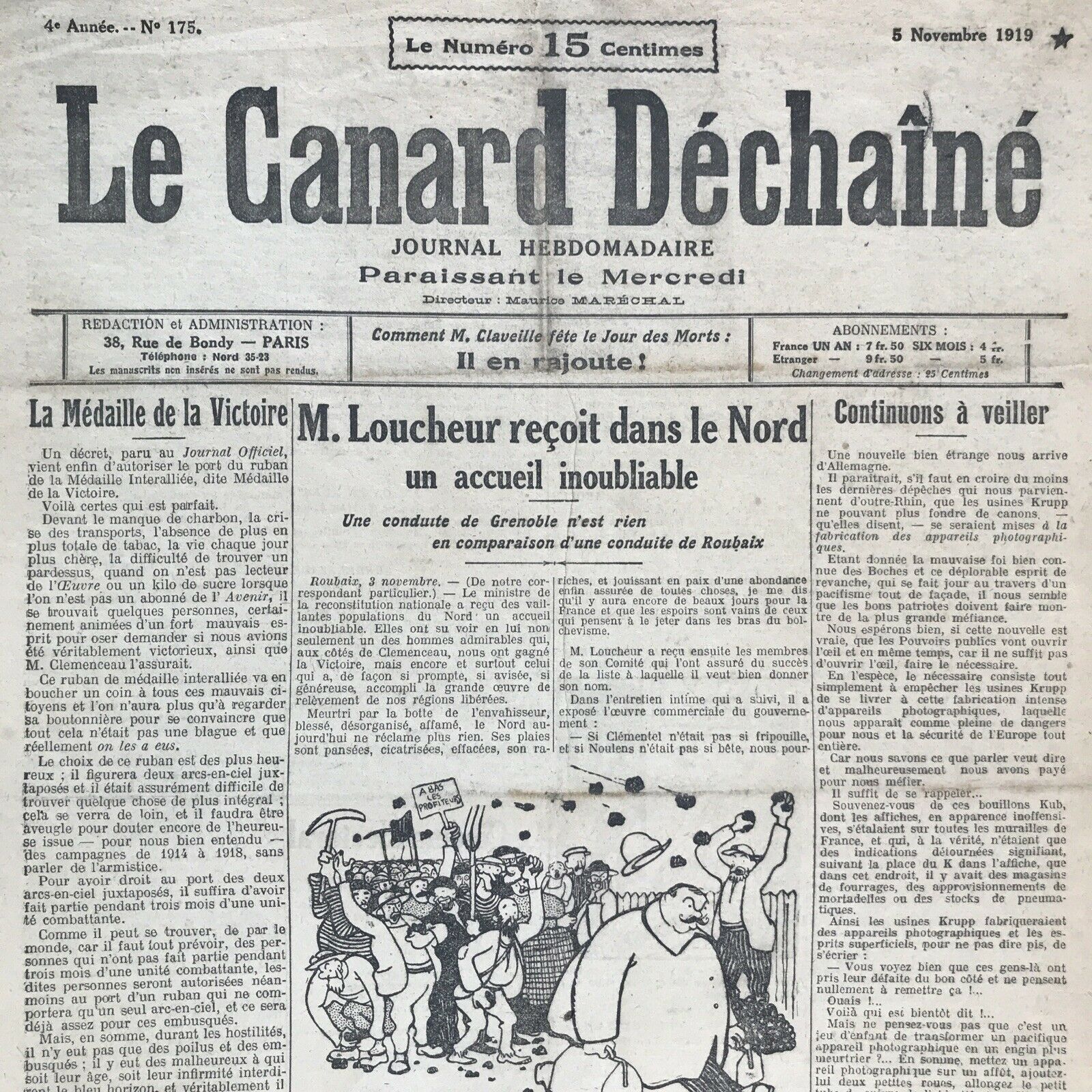 Couac ! | Acheter un Canard | Vente d'Anciens Journaux du Canard Enchaîné. Des Journaux Satiriques de Collection, Historiques & Authentiques de 1916 à 2004 ! | 175