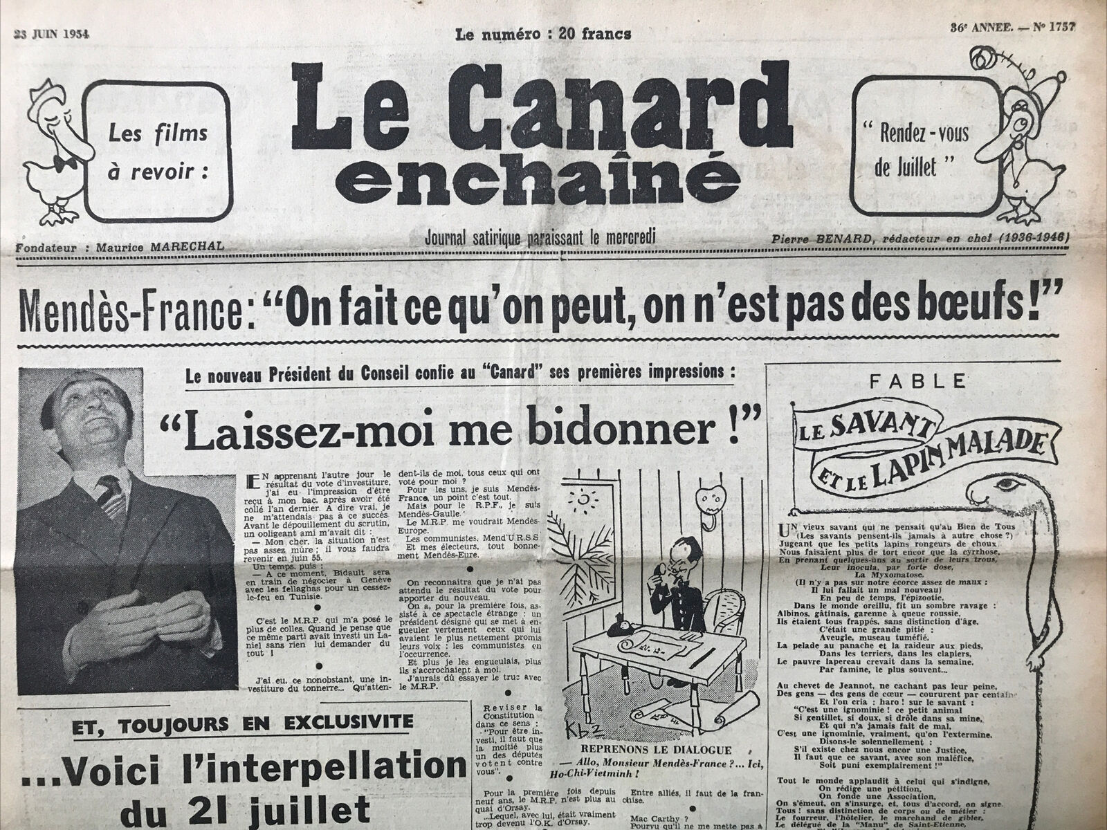 Couac ! | Acheter un Canard | Vente d'Anciens Journaux du Canard Enchaîné. Des Journaux Satiriques de Collection, Historiques & Authentiques de 1916 à 2004 ! | 1757