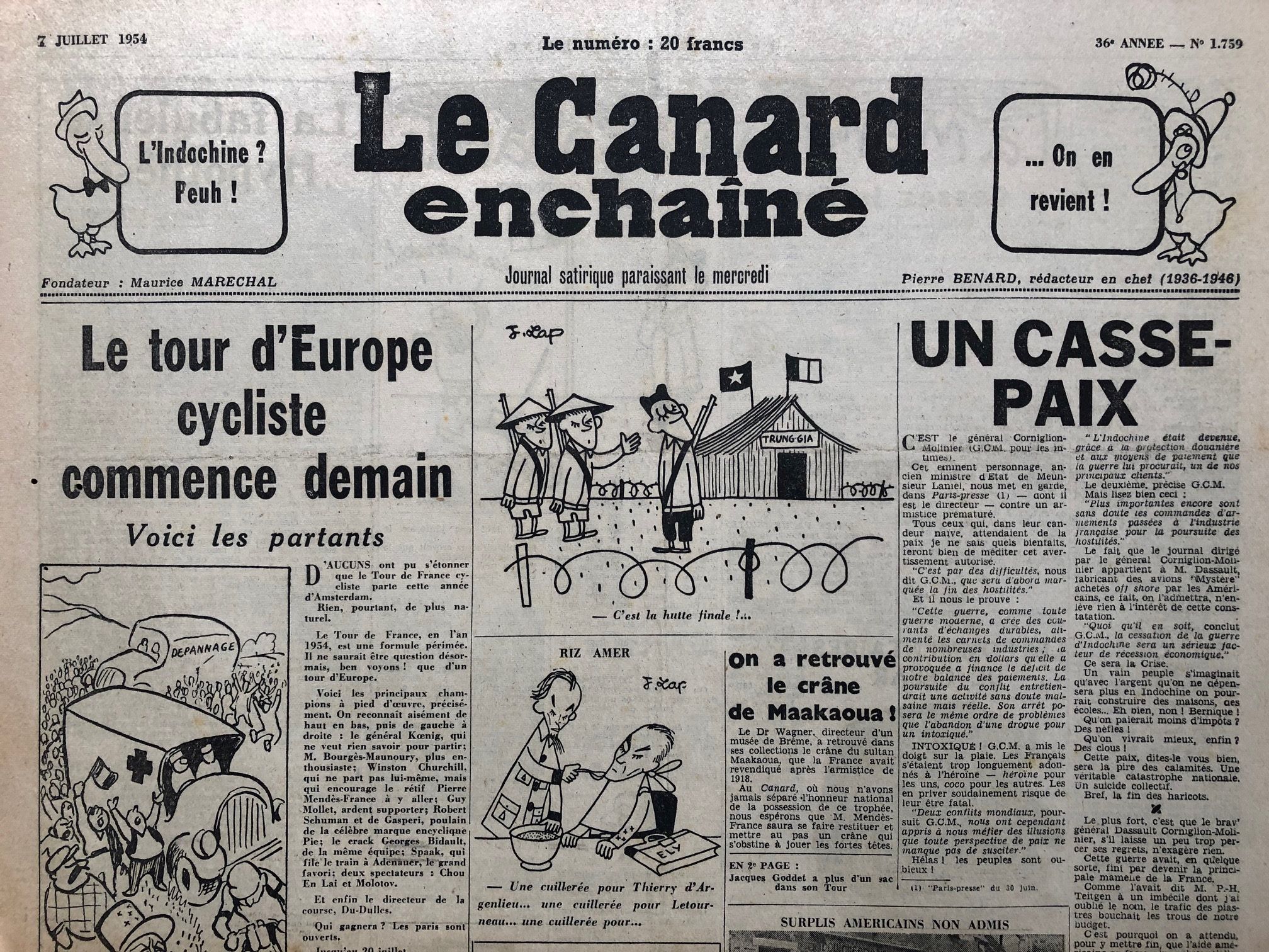 Couac ! | Acheter un Canard | Vente d'Anciens Journaux du Canard Enchaîné. Des Journaux Satiriques de Collection, Historiques & Authentiques de 1916 à 2004 ! | 1759 1