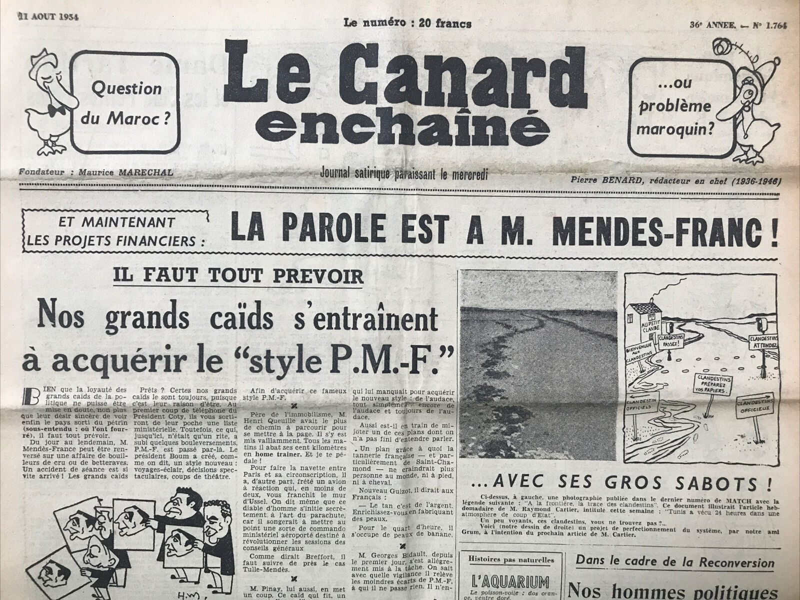 Couac ! | Acheter un Canard | Vente d'Anciens Journaux du Canard Enchaîné. Des Journaux Satiriques de Collection, Historiques & Authentiques de 1916 à 2004 ! | 1764