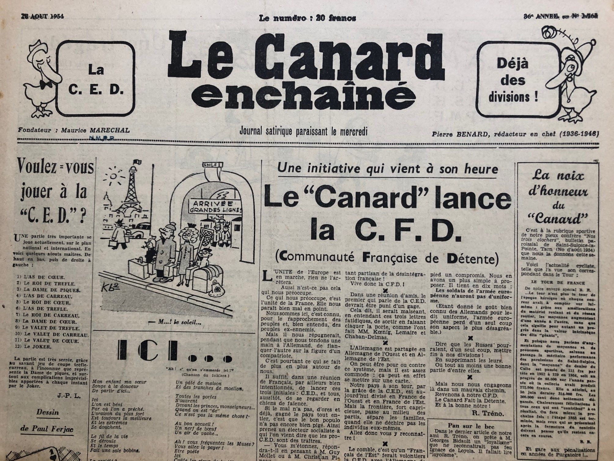 Couac ! | Acheter un Canard | Vente d'Anciens Journaux du Canard Enchaîné. Des Journaux Satiriques de Collection, Historiques & Authentiques de 1916 à 2004 ! | 1765 1