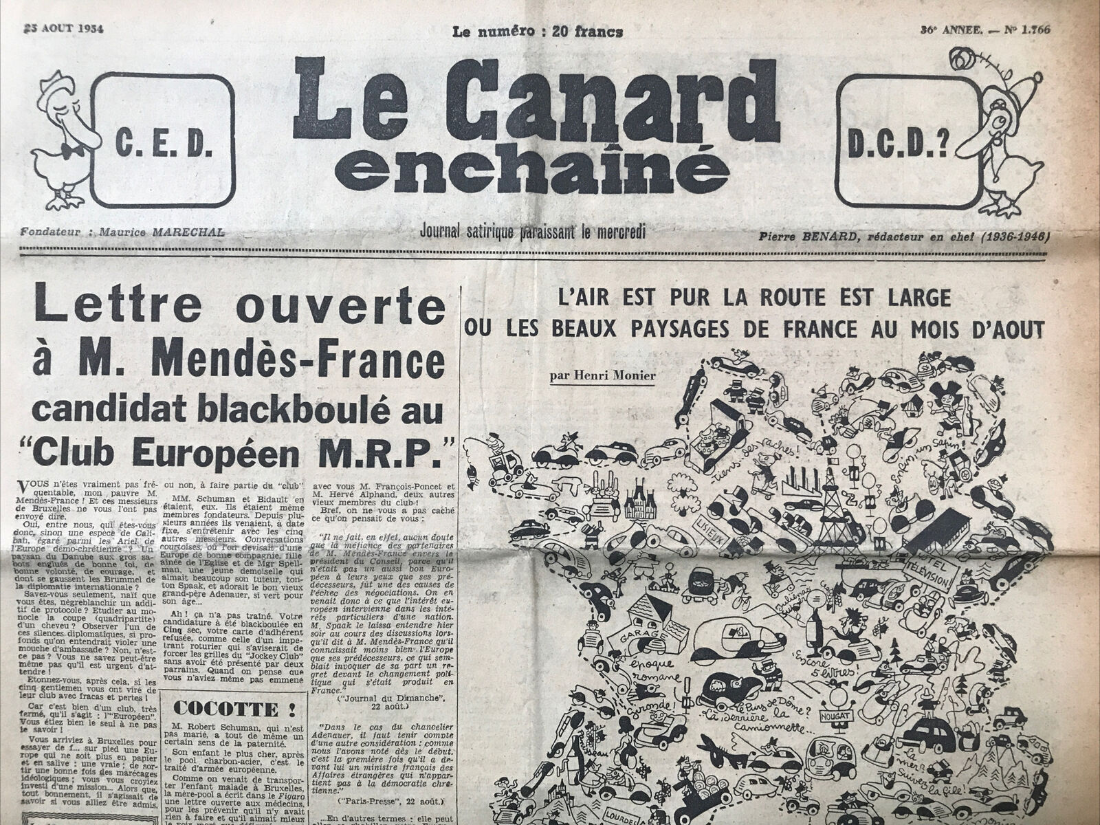 Couac ! | Acheter un Canard | Vente d'Anciens Journaux du Canard Enchaîné. Des Journaux Satiriques de Collection, Historiques & Authentiques de 1916 à 2004 ! | 1766