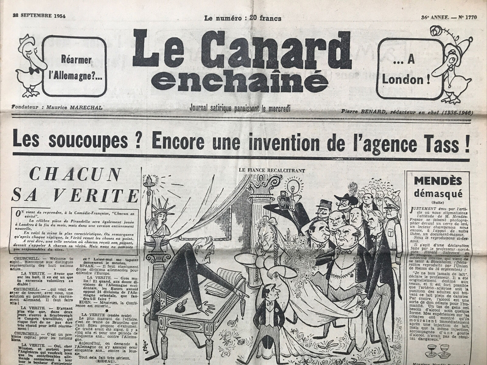 Couac ! | Acheter un Canard | Vente d'Anciens Journaux du Canard Enchaîné. Des Journaux Satiriques de Collection, Historiques & Authentiques de 1916 à 2004 ! | 1770