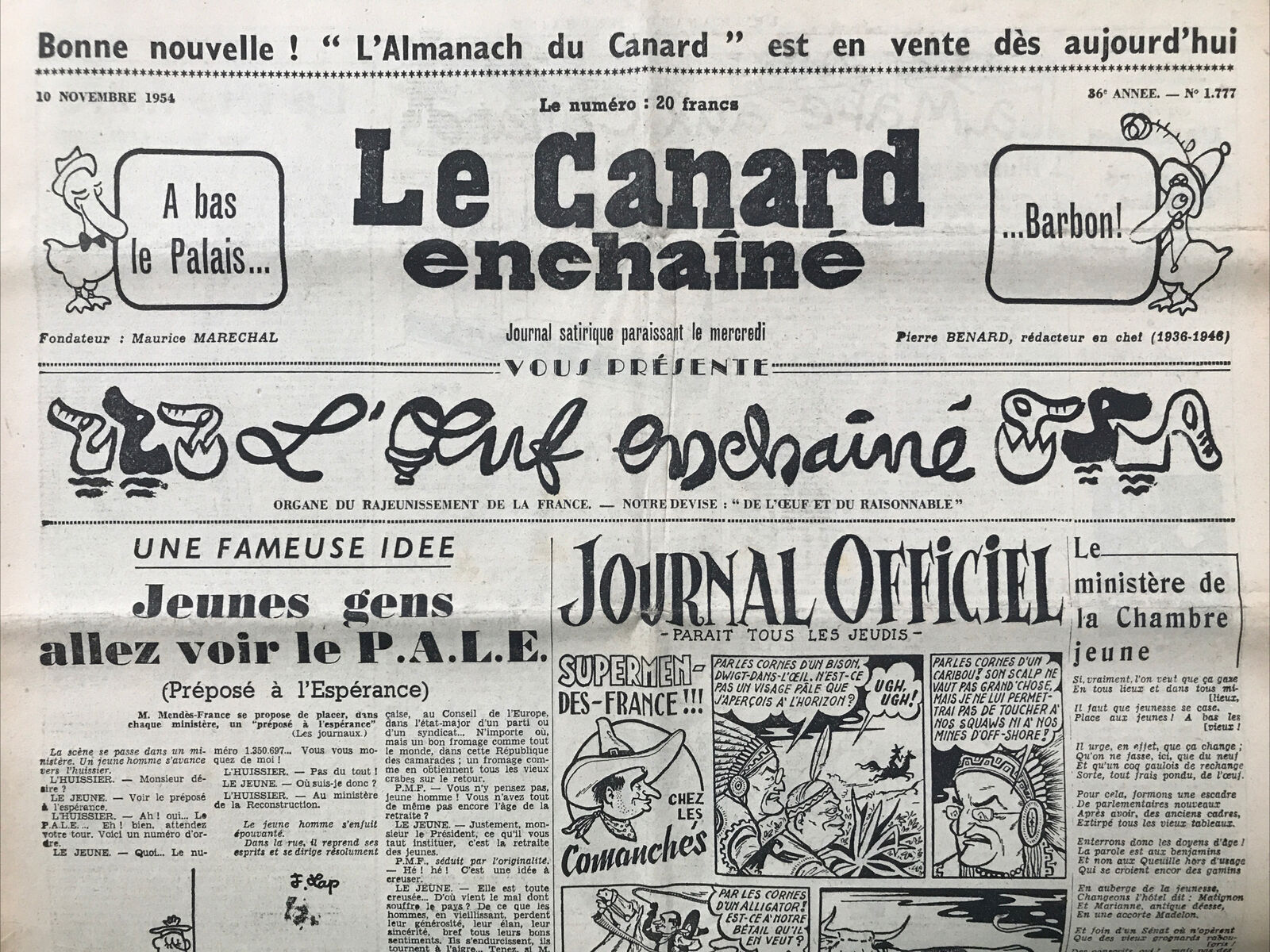 Couac ! | Acheter un Canard | Vente d'Anciens Journaux du Canard Enchaîné. Des Journaux Satiriques de Collection, Historiques & Authentiques de 1916 à 2004 ! | 1777