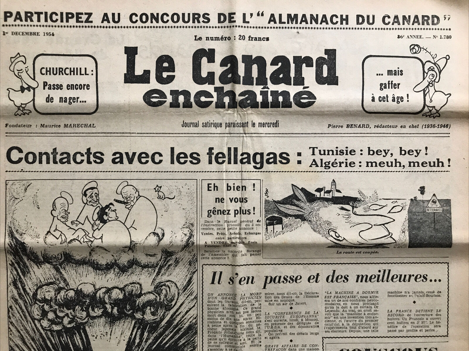 Couac ! | Acheter un Canard | Vente d'Anciens Journaux du Canard Enchaîné. Des Journaux Satiriques de Collection, Historiques & Authentiques de 1916 à 2004 ! | 1780