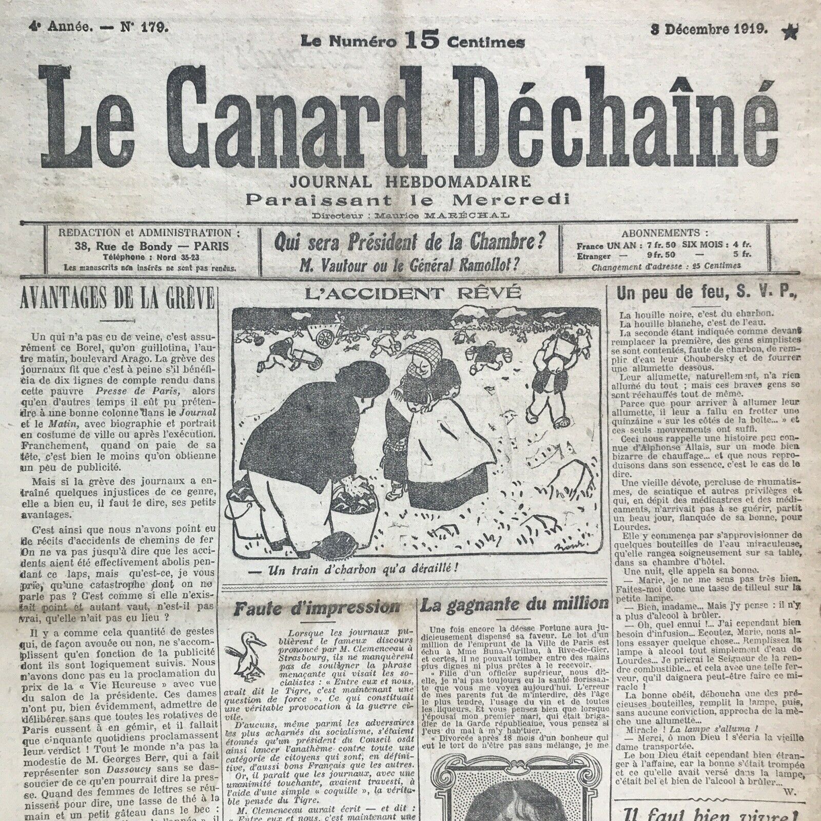 Couac ! | Acheter un Canard | Vente d'Anciens Journaux du Canard Enchaîné. Des Journaux Satiriques de Collection, Historiques & Authentiques de 1916 à 2004 ! | 179