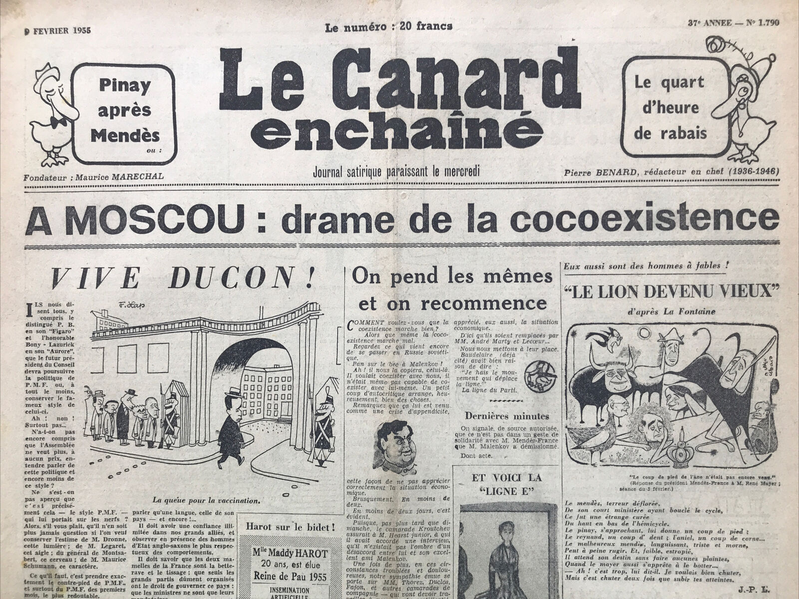 Couac ! | Acheter un Canard | Vente d'Anciens Journaux du Canard Enchaîné. Des Journaux Satiriques de Collection, Historiques & Authentiques de 1916 à 2004 ! | 1790