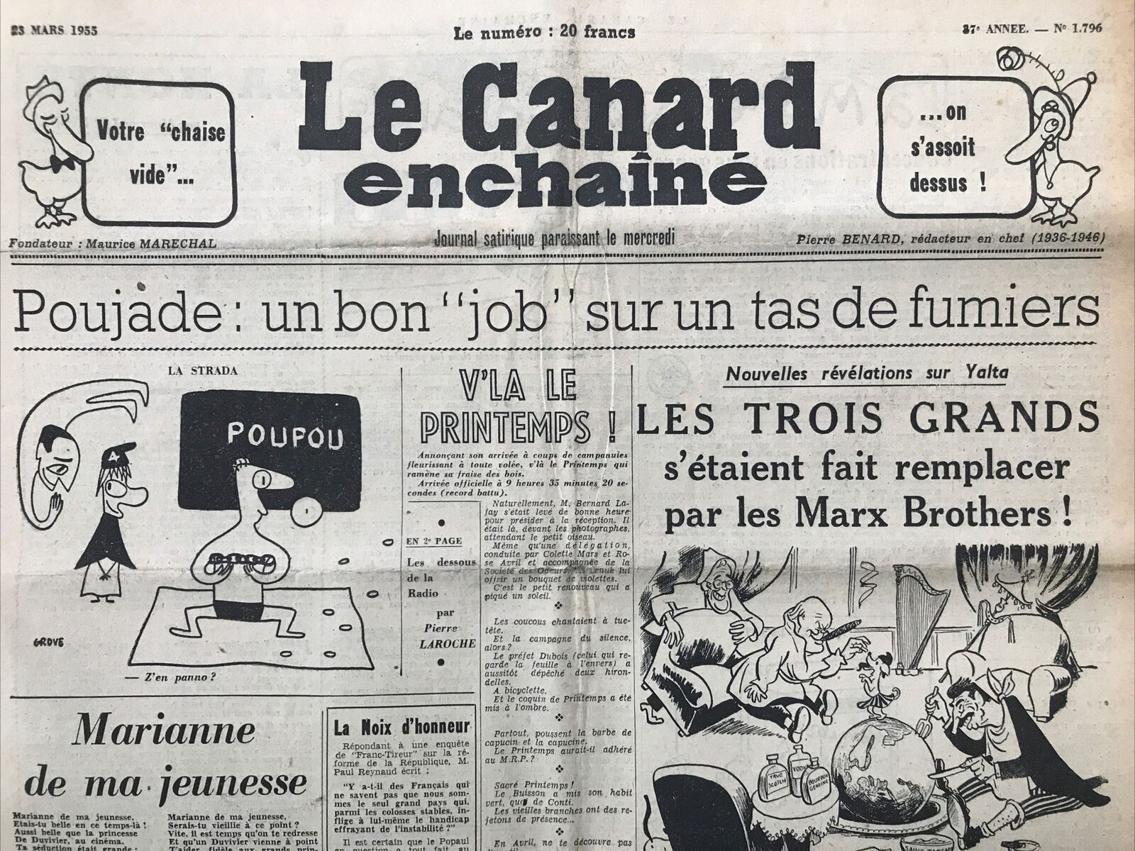 Couac ! | Acheter un Canard | Vente d'Anciens Journaux du Canard Enchaîné. Des Journaux Satiriques de Collection, Historiques & Authentiques de 1916 à 2004 ! | 1796