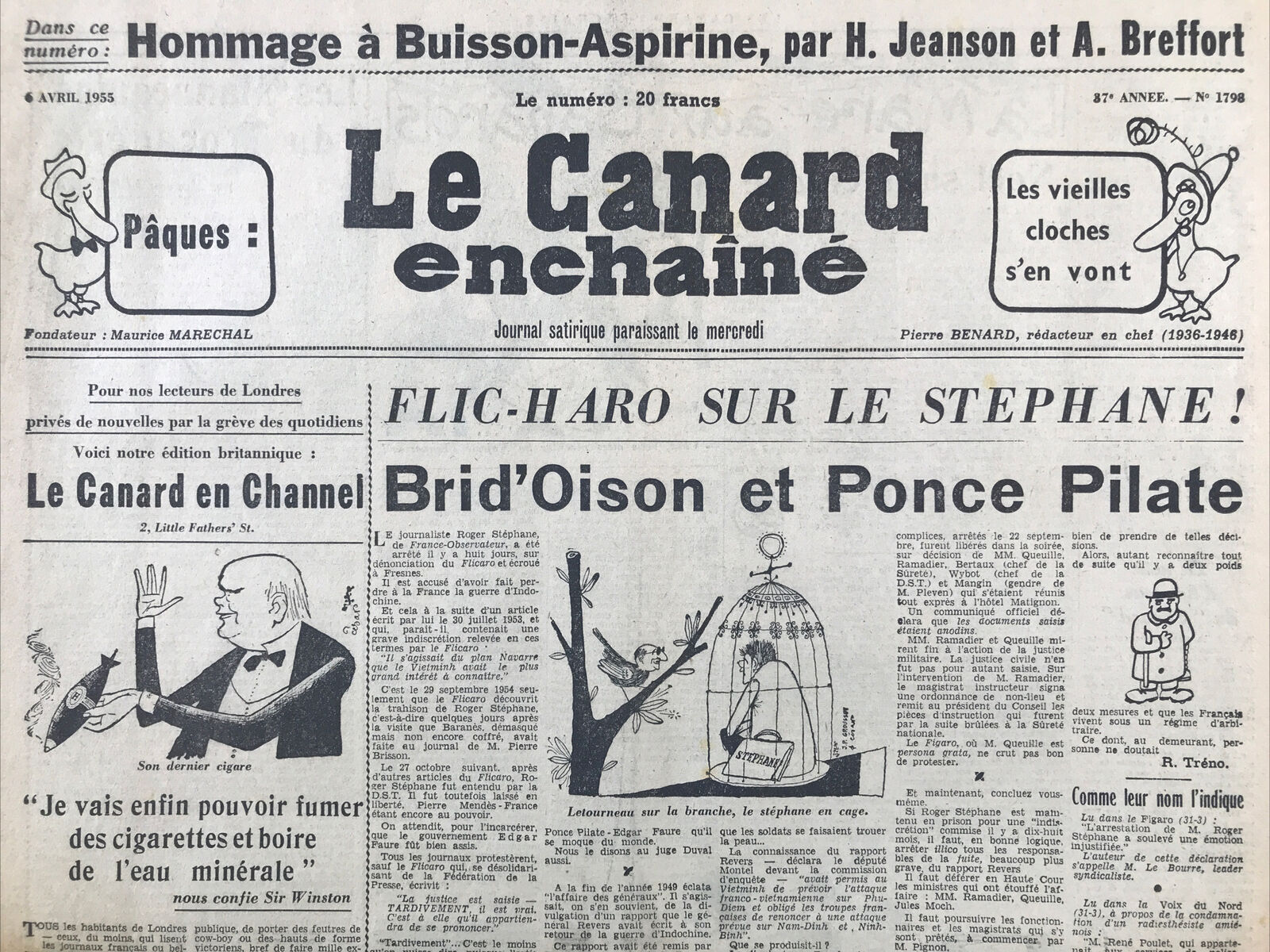 Couac ! | Acheter un Canard | Vente d'Anciens Journaux du Canard Enchaîné. Des Journaux Satiriques de Collection, Historiques & Authentiques de 1916 à 2004 ! | 1798