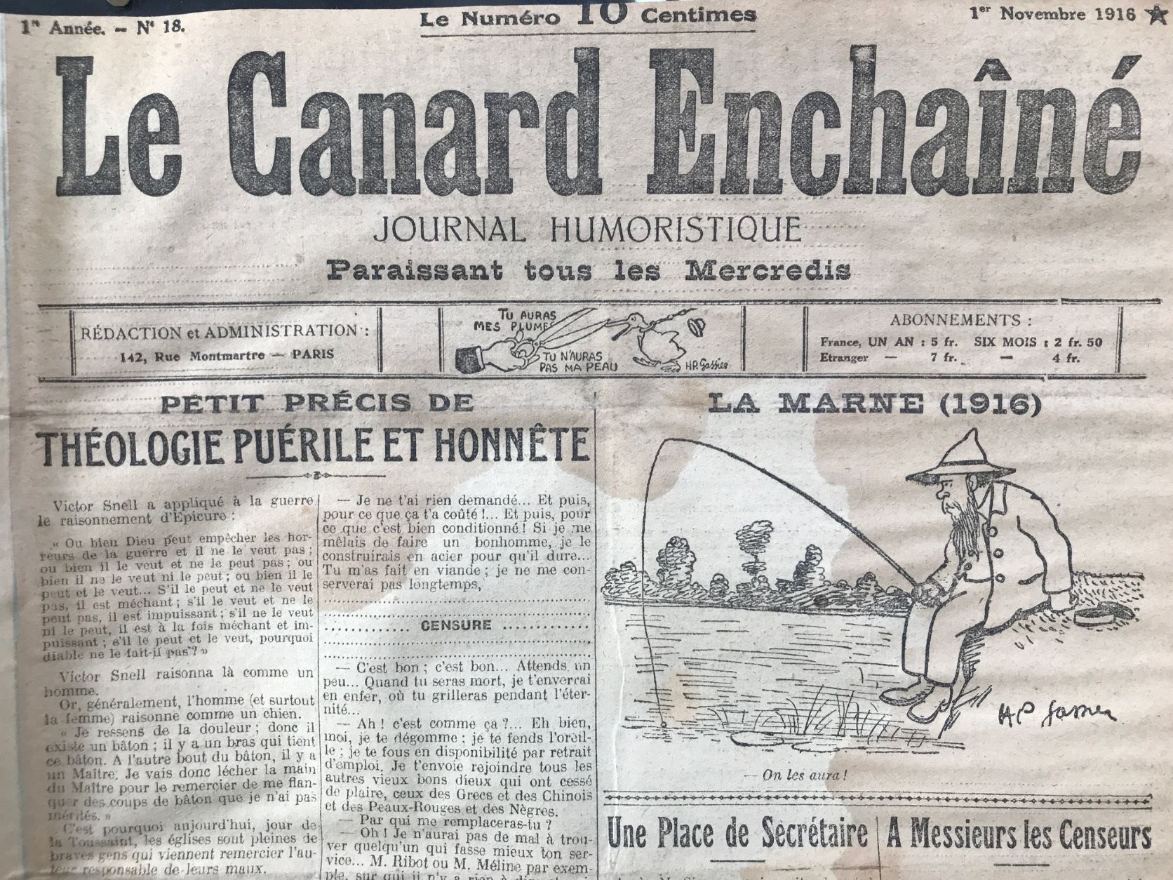 Couac ! | Acheter un Canard | Vente d'Anciens Journaux du Canard Enchaîné. Des Journaux Satiriques de Collection, Historiques & Authentiques de 1916 à 2004 ! | 18 2