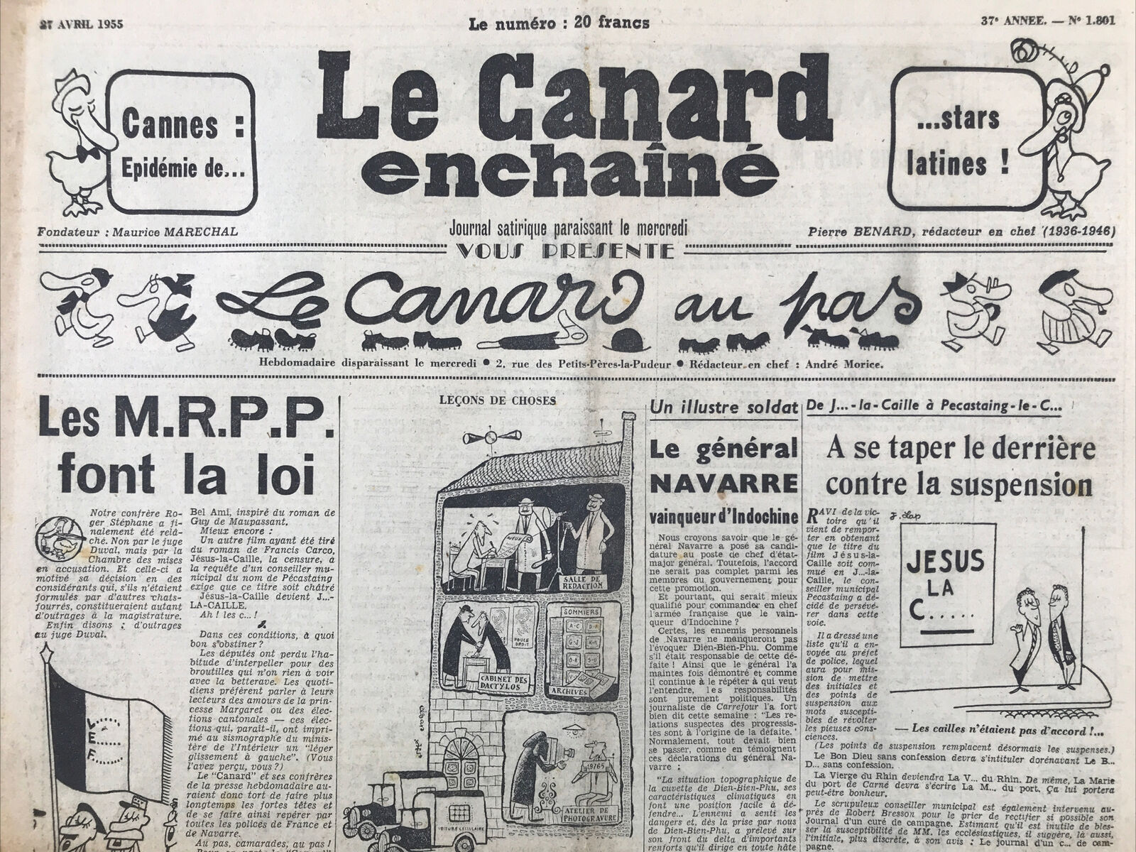 Couac ! | Acheter un Canard | Vente d'Anciens Journaux du Canard Enchaîné. Des Journaux Satiriques de Collection, Historiques & Authentiques de 1916 à 2004 ! | 1801