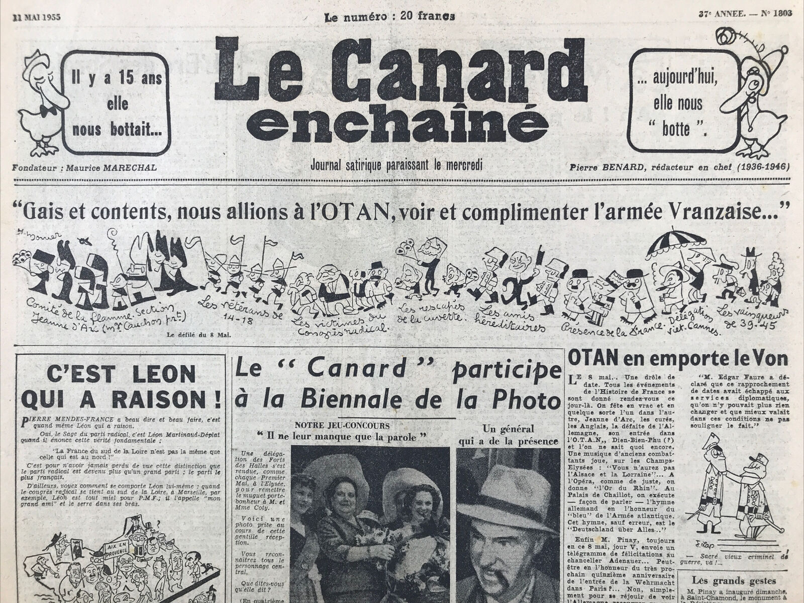 Couac ! | Acheter un Canard | Vente d'Anciens Journaux du Canard Enchaîné. Des Journaux Satiriques de Collection, Historiques & Authentiques de 1916 à 2004 ! | 1803