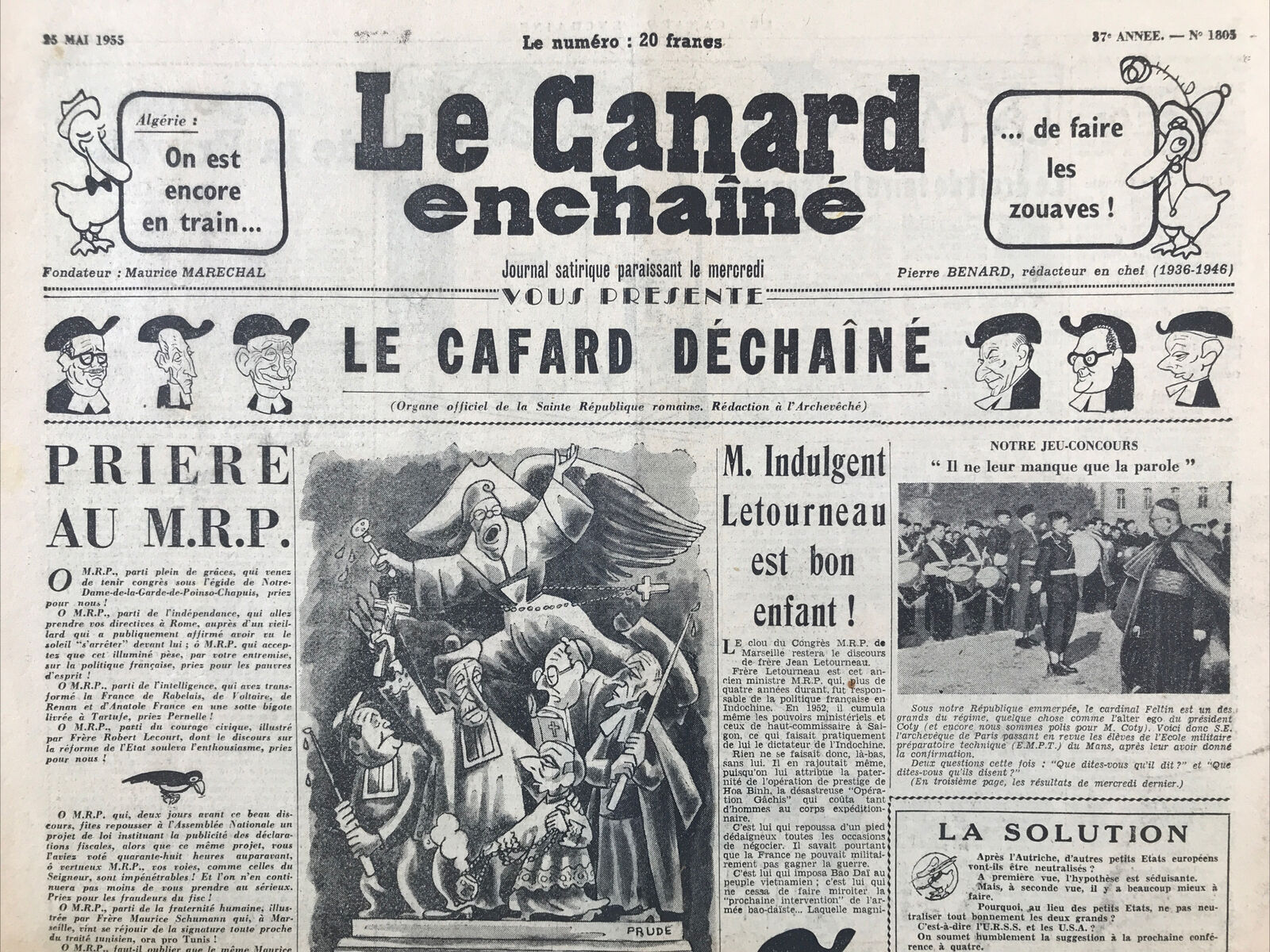 Couac ! | Acheter un Canard | Vente d'Anciens Journaux du Canard Enchaîné. Des Journaux Satiriques de Collection, Historiques & Authentiques de 1916 à 2004 ! | 1805