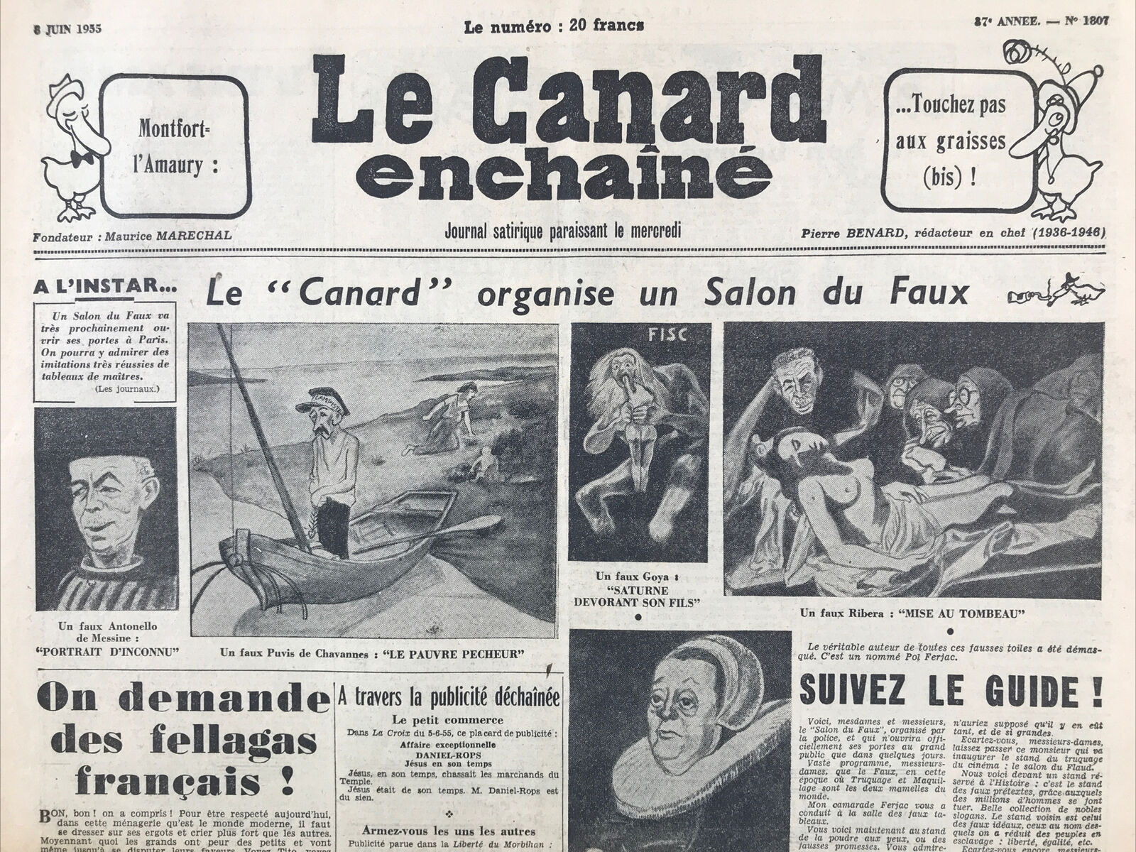 Couac ! | Acheter un Canard | Vente d'Anciens Journaux du Canard Enchaîné. Des Journaux Satiriques de Collection, Historiques & Authentiques de 1916 à 2004 ! | 1807