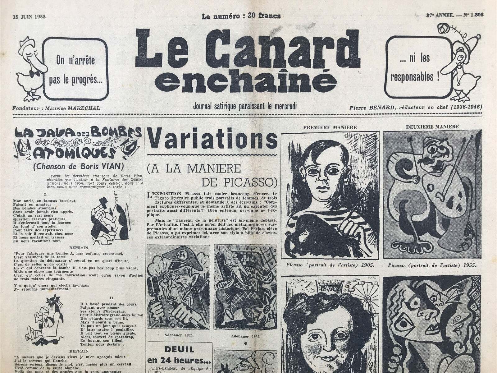 Couac ! | Acheter un Canard | Vente d'Anciens Journaux du Canard Enchaîné. Des Journaux Satiriques de Collection, Historiques & Authentiques de 1916 à 2004 ! | 1808