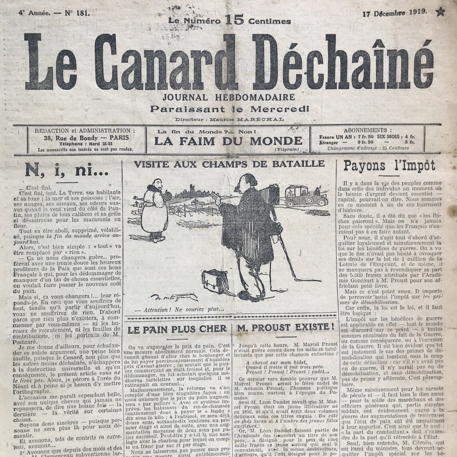 Couac ! | Acheter un Canard | Vente d'Anciens Journaux du Canard Enchaîné. Des Journaux Satiriques de Collection, Historiques & Authentiques de 1916 à 2004 ! | 181