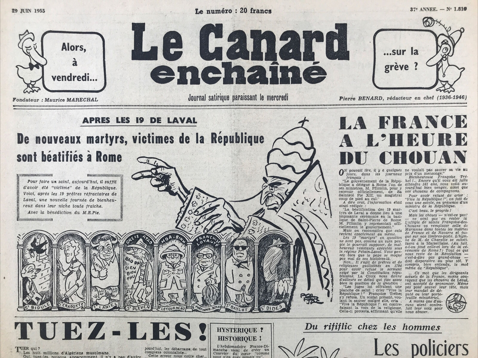 Couac ! | Acheter un Canard | Vente d'Anciens Journaux du Canard Enchaîné. Des Journaux Satiriques de Collection, Historiques & Authentiques de 1916 à 2004 ! | 1810