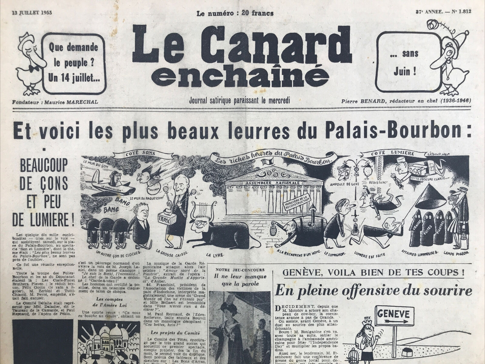 Couac ! | Acheter un Canard | Vente d'Anciens Journaux du Canard Enchaîné. Des Journaux Satiriques de Collection, Historiques & Authentiques de 1916 à 2004 ! | 1812