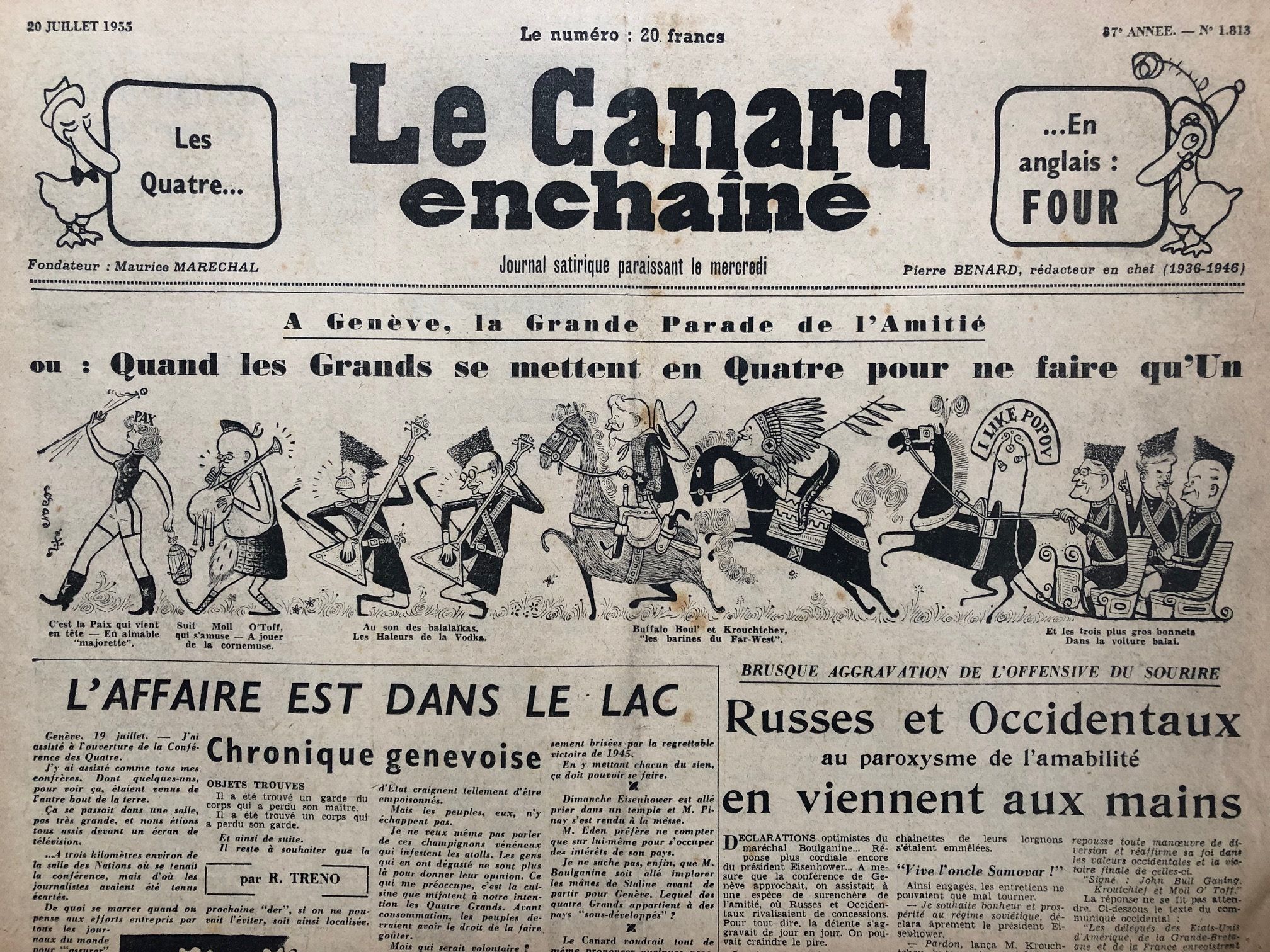 Couac ! | Acheter un Canard | Vente d'Anciens Journaux du Canard Enchaîné. Des Journaux Satiriques de Collection, Historiques & Authentiques de 1916 à 2004 ! | 1813 1