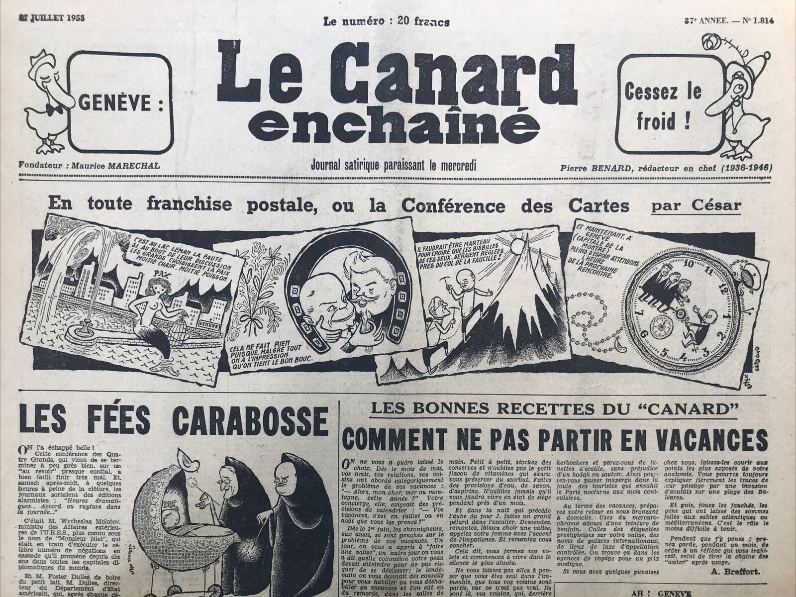 Couac ! | Acheter un Canard | Vente d'Anciens Journaux du Canard Enchaîné. Des Journaux Satiriques de Collection, Historiques & Authentiques de 1916 à 2004 ! | 1814