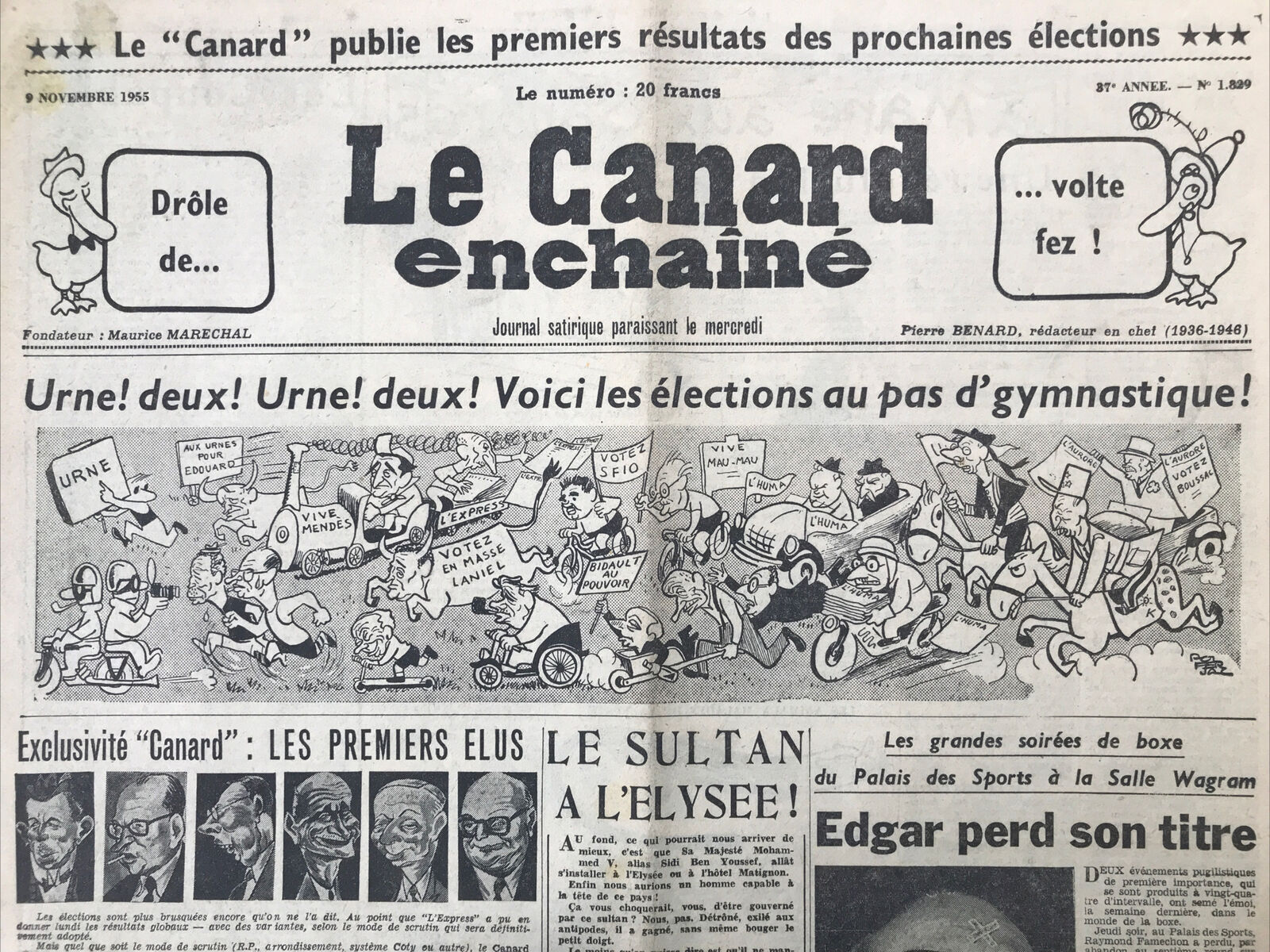 Couac ! | Acheter un Canard | Vente d'Anciens Journaux du Canard Enchaîné. Des Journaux Satiriques de Collection, Historiques & Authentiques de 1916 à 2004 ! | 1829