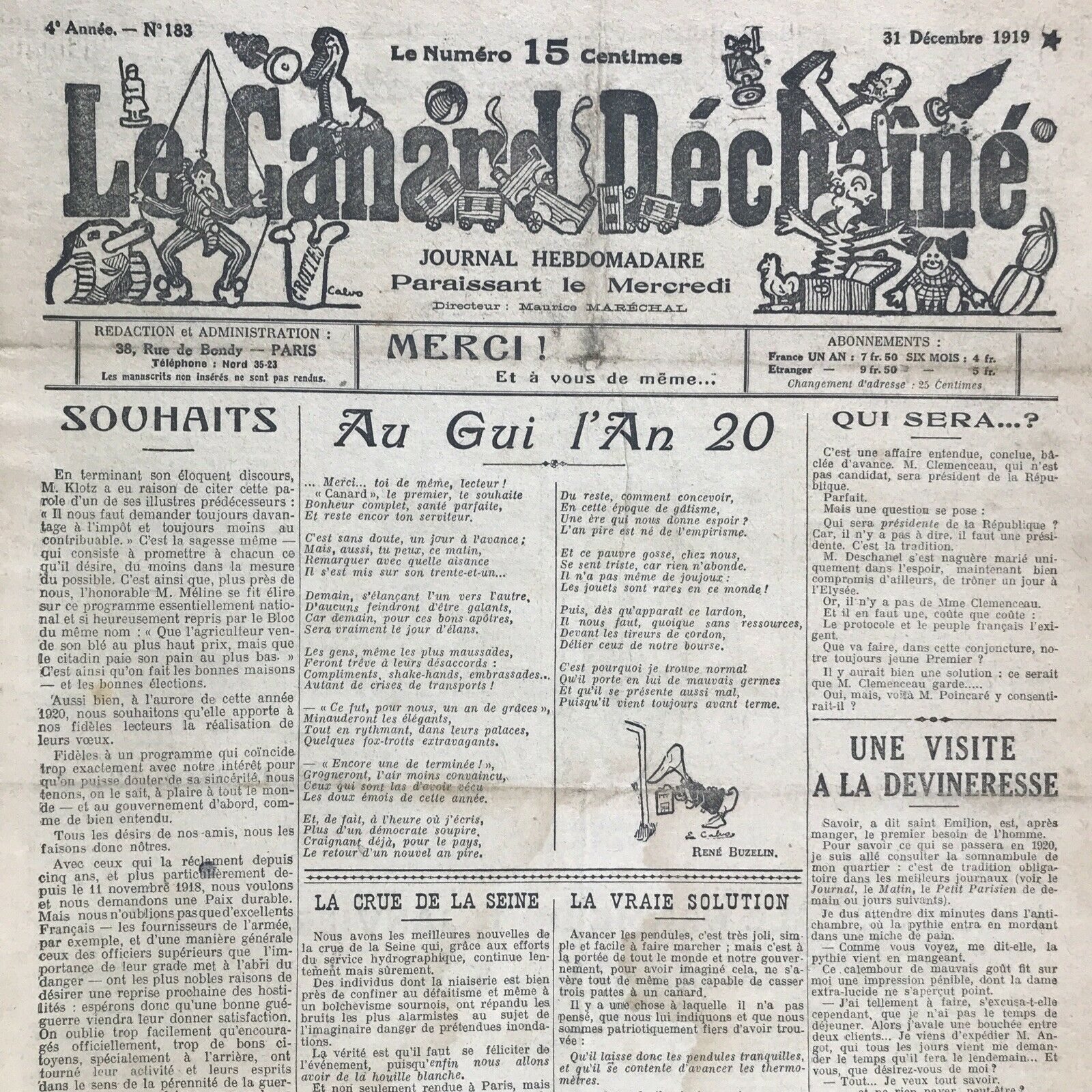 Couac ! | Acheter un Canard | Vente d'Anciens Journaux du Canard Enchaîné. Des Journaux Satiriques de Collection, Historiques & Authentiques de 1916 à 2004 ! | 183