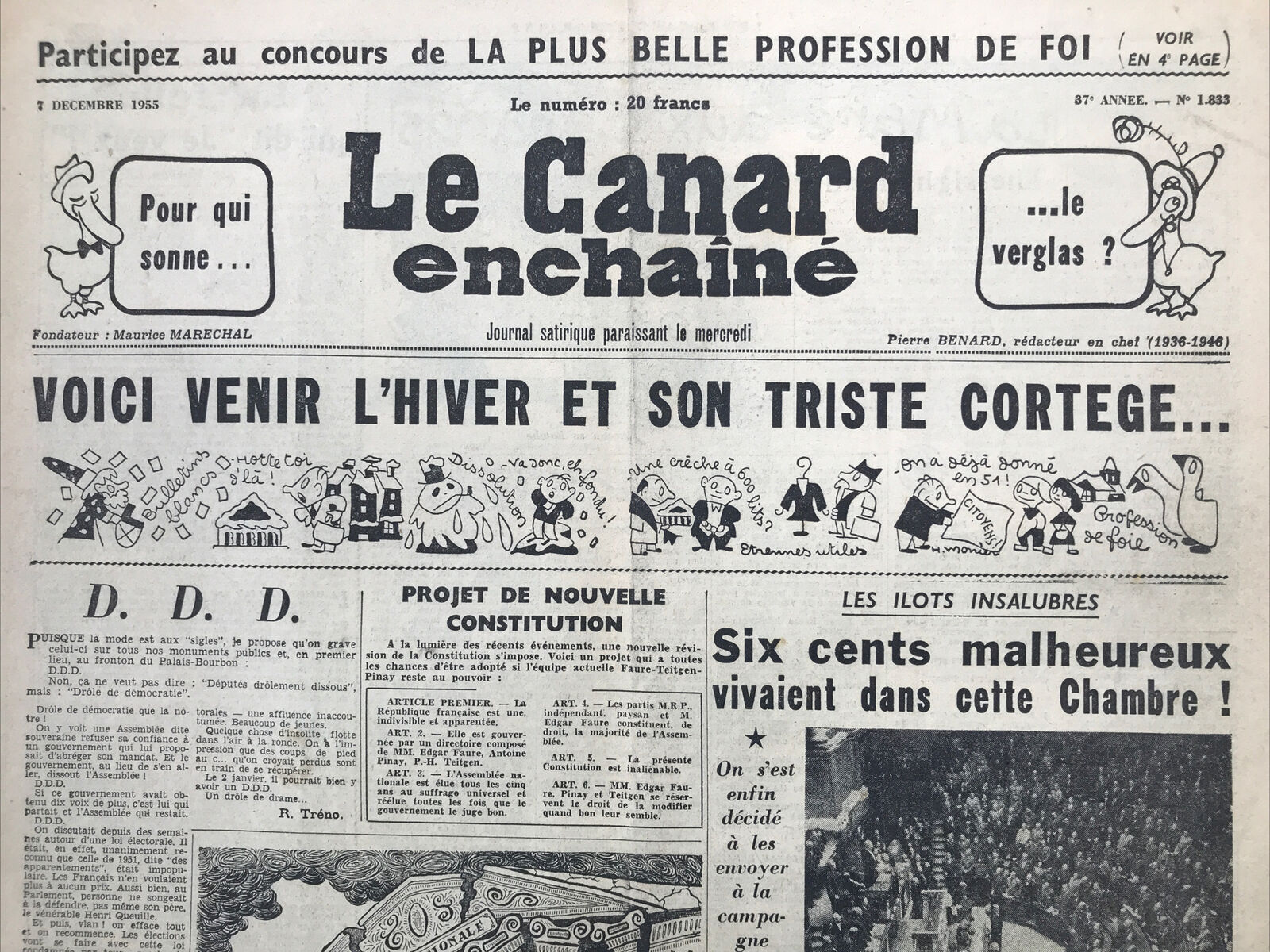 Couac ! | Acheter un Canard | Vente d'Anciens Journaux du Canard Enchaîné. Des Journaux Satiriques de Collection, Historiques & Authentiques de 1916 à 2004 ! | 1833