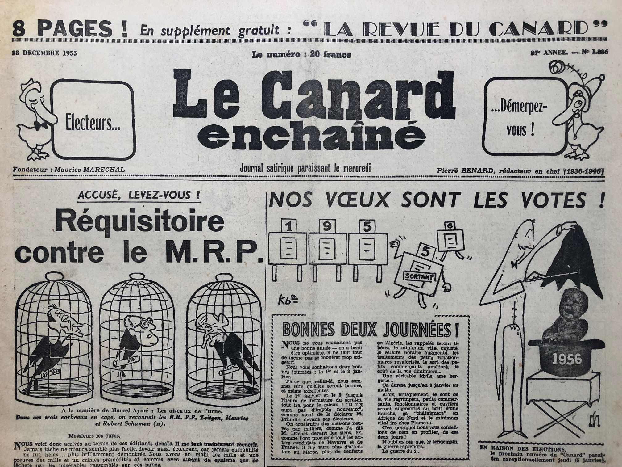 Couac ! | Acheter un Canard | Vente d'Anciens Journaux du Canard Enchaîné. Des Journaux Satiriques de Collection, Historiques & Authentiques de 1916 à 2004 ! | 1836 1