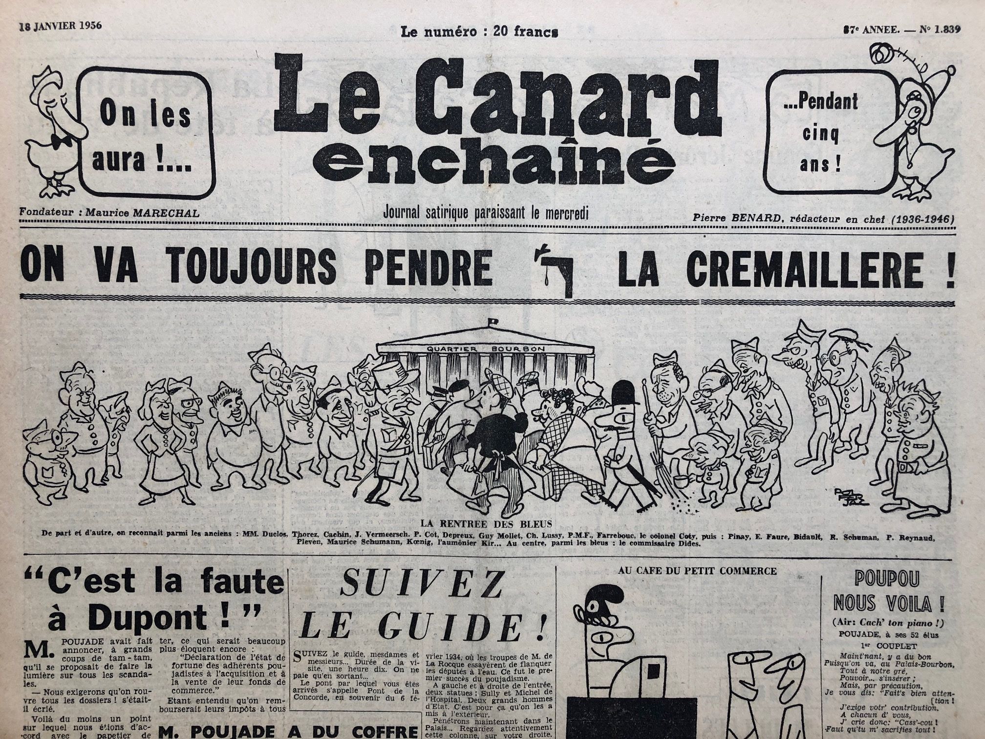 Couac ! | Acheter un Canard | Vente d'Anciens Journaux du Canard Enchaîné. Des Journaux Satiriques de Collection, Historiques & Authentiques de 1916 à 2004 ! | 1839 1