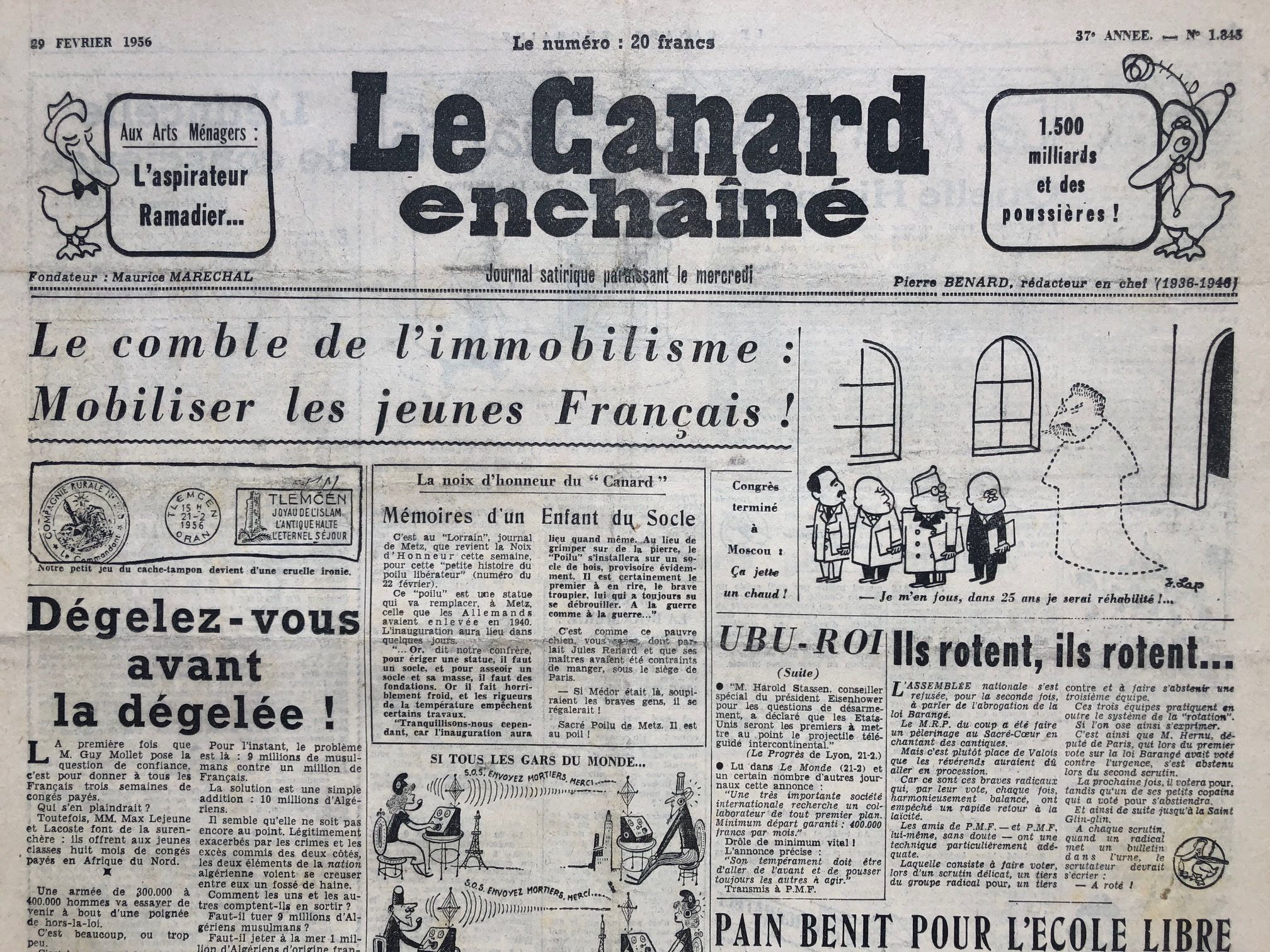 Couac ! | Acheter un Canard | Vente d'Anciens Journaux du Canard Enchaîné. Des Journaux Satiriques de Collection, Historiques & Authentiques de 1916 à 2004 ! | 1845 1