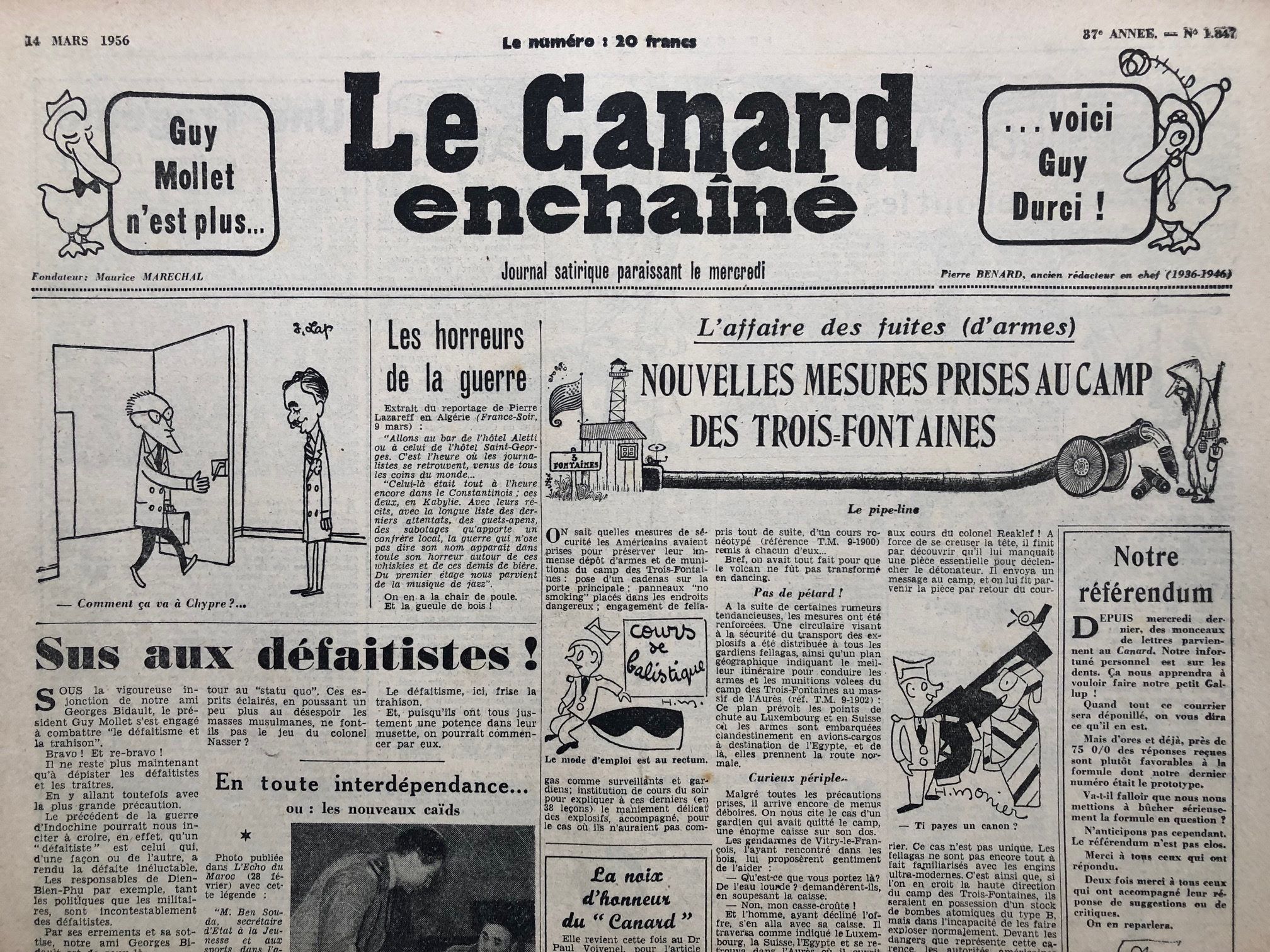 Couac ! | Acheter un Canard | Vente d'Anciens Journaux du Canard Enchaîné. Des Journaux Satiriques de Collection, Historiques & Authentiques de 1916 à 2004 ! | 1847 1