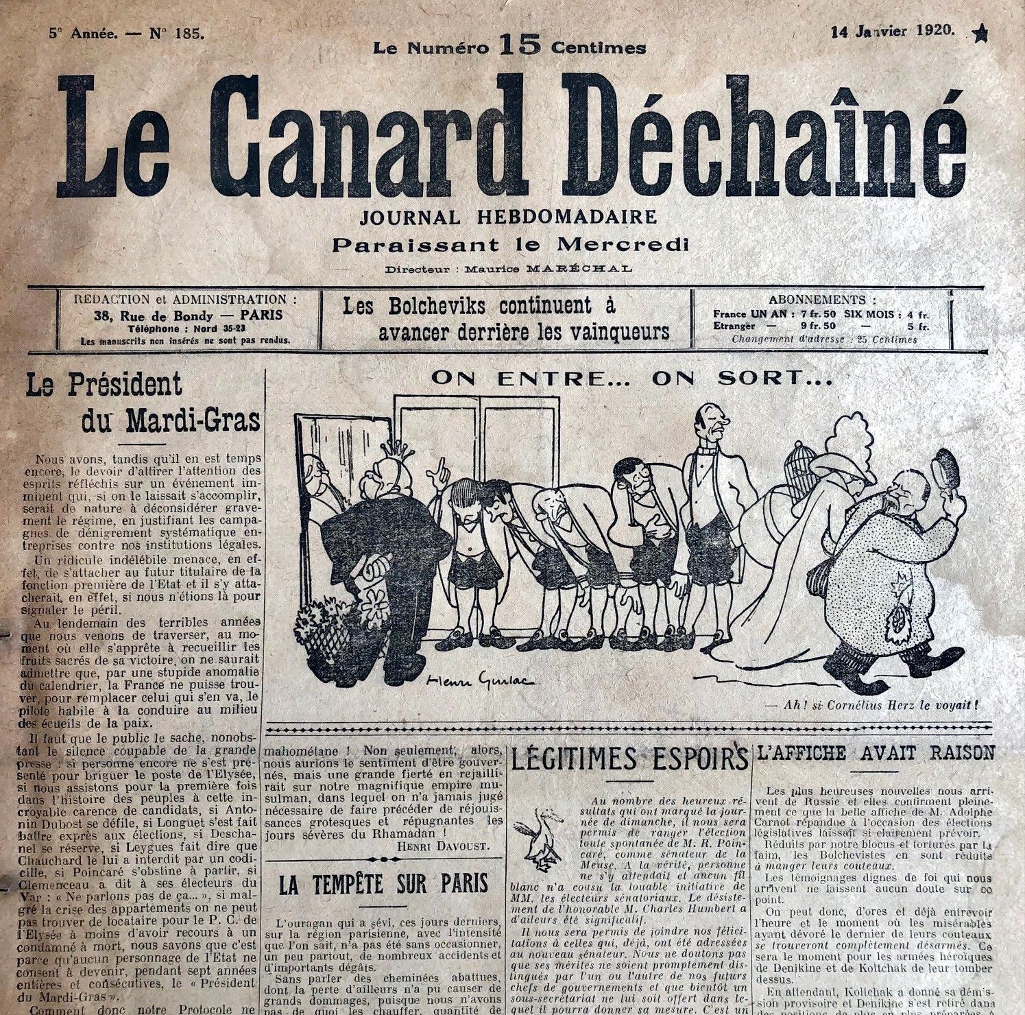 Couac ! | Acheter un Canard | Vente d'Anciens Journaux du Canard Enchaîné. Des Journaux Satiriques de Collection, Historiques & Authentiques de 1916 à 2004 ! | 185