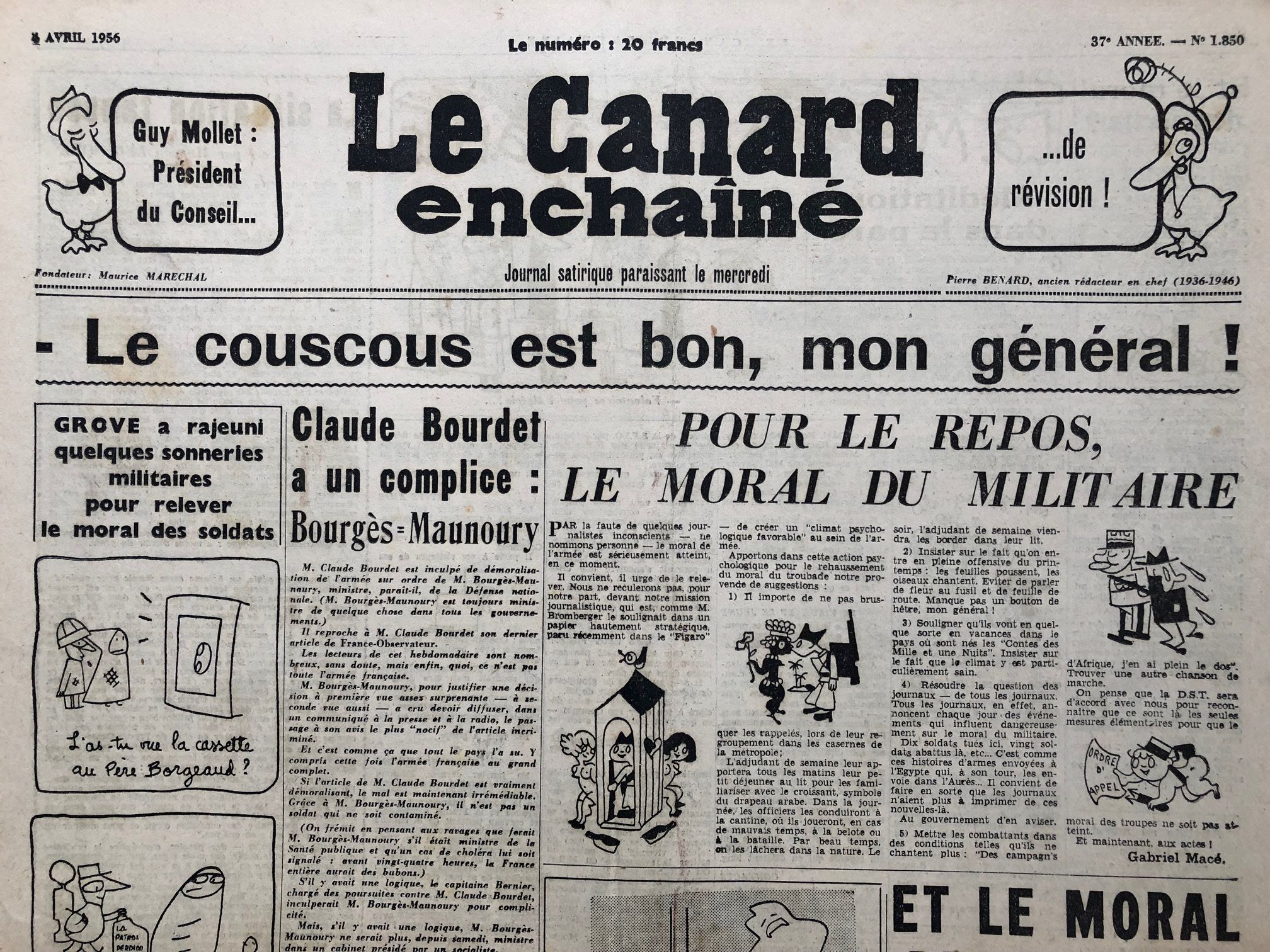 Couac ! | Acheter un Canard | Vente d'Anciens Journaux du Canard Enchaîné. Des Journaux Satiriques de Collection, Historiques & Authentiques de 1916 à 2004 ! | 1850 1