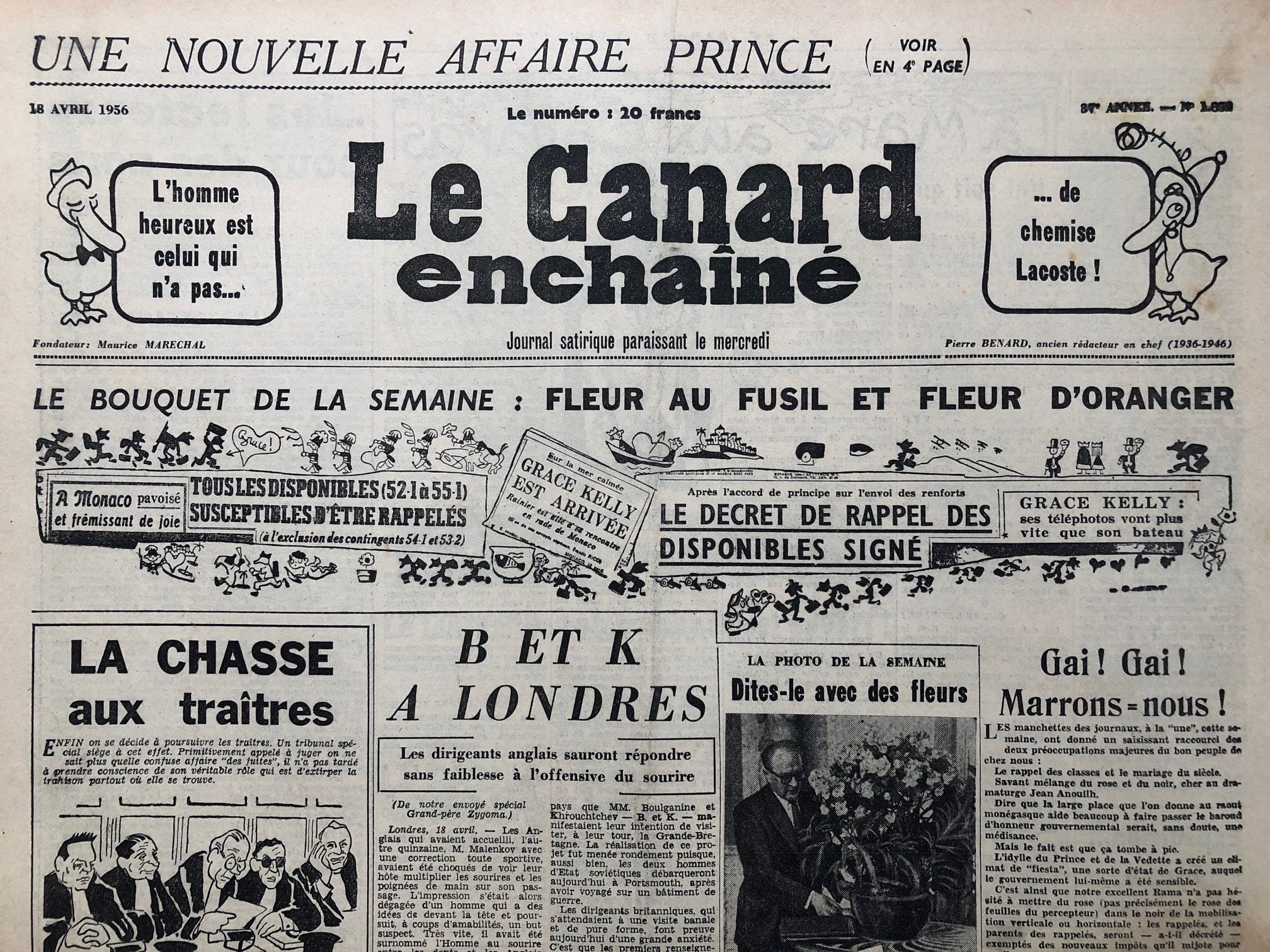 Couac ! | Acheter un Canard | Vente d'Anciens Journaux du Canard Enchaîné. Des Journaux Satiriques de Collection, Historiques & Authentiques de 1916 à 2004 ! | 1852 1