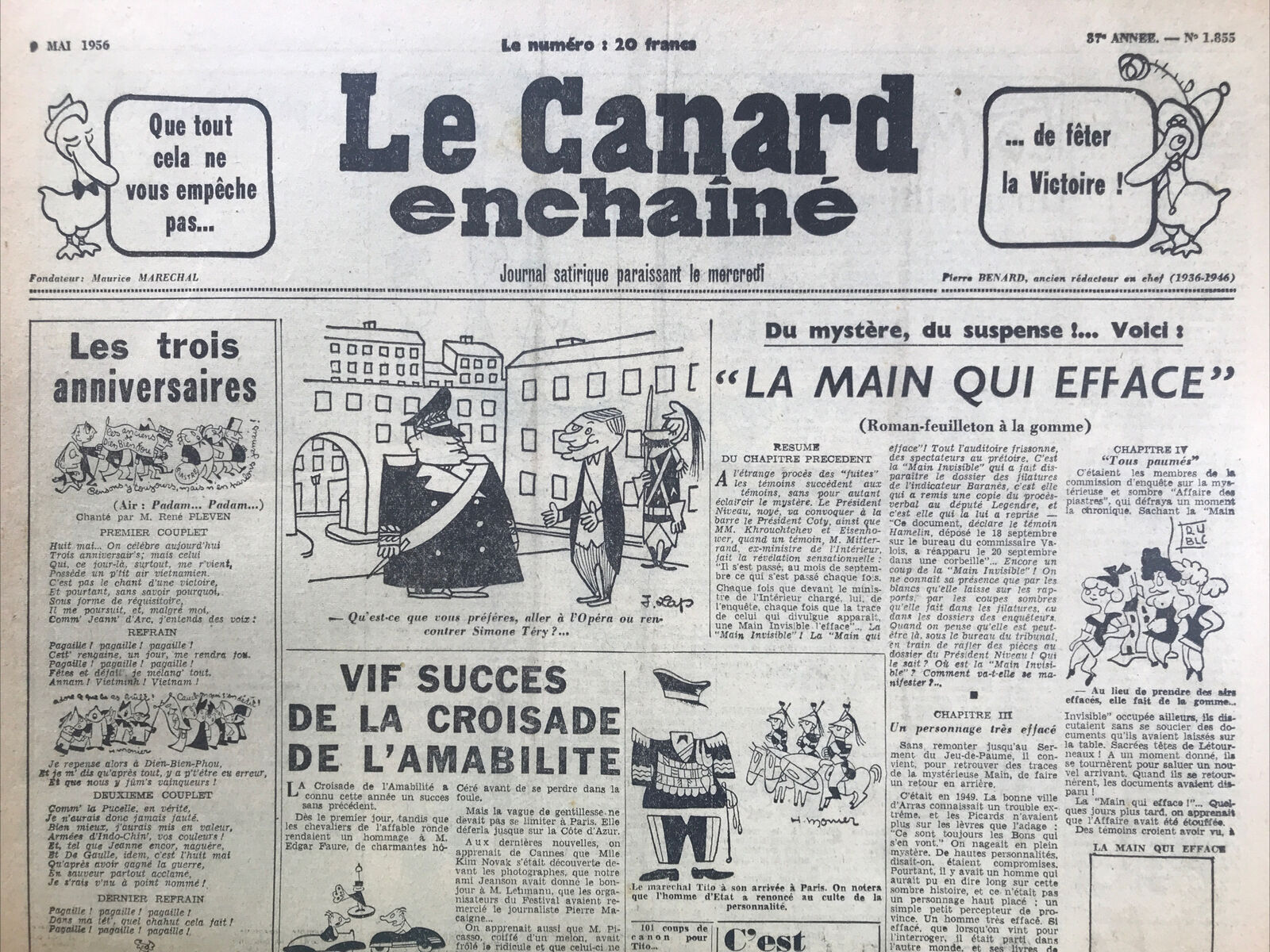 Couac ! | Acheter un Canard | Vente d'Anciens Journaux du Canard Enchaîné. Des Journaux Satiriques de Collection, Historiques & Authentiques de 1916 à 2004 ! | 1855