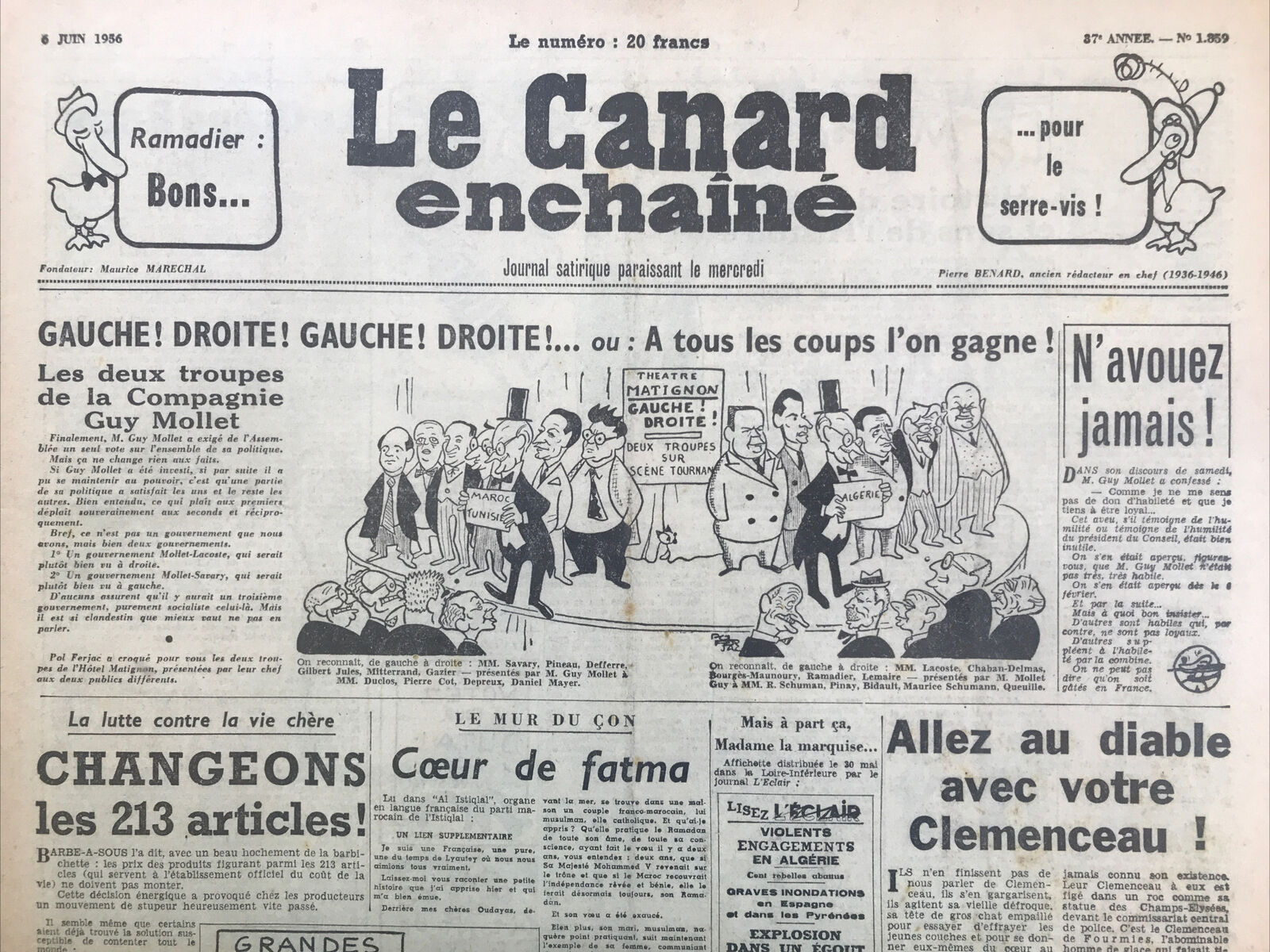 Couac ! | Acheter un Canard | Vente d'Anciens Journaux du Canard Enchaîné. Des Journaux Satiriques de Collection, Historiques & Authentiques de 1916 à 2004 ! | 1859